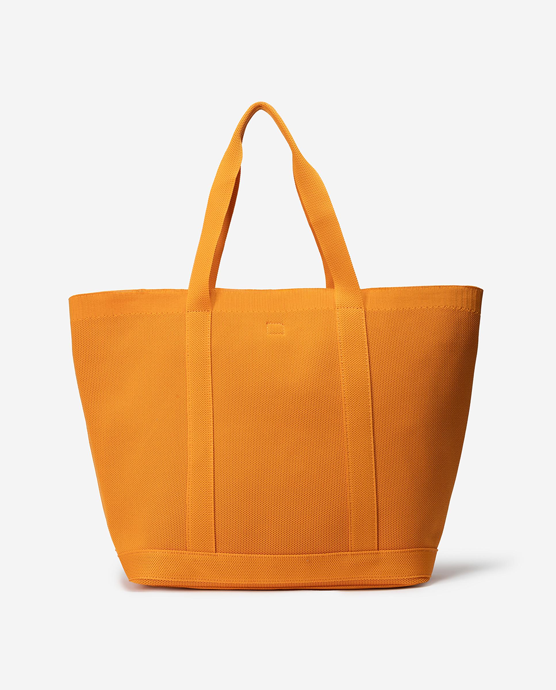Bolso shopper de mujer con doble asa y cierre de botón a presión - Ecoalf - Naranja fuerte Naranja fuerte-4