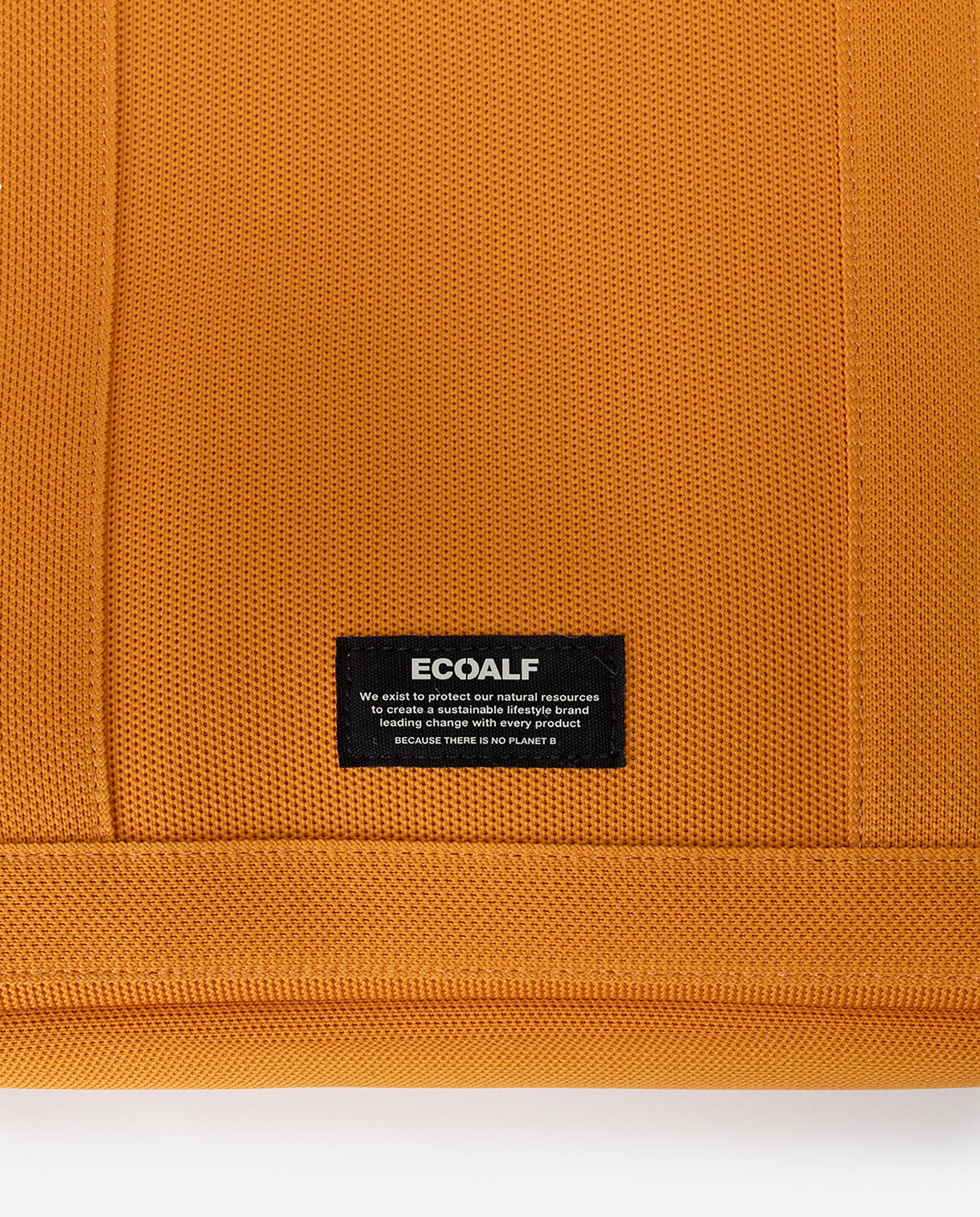 Bolso shopper de mujer con doble asa y cierre de botón a presión - Ecoalf - Naranja fuerte Naranja fuerte-5