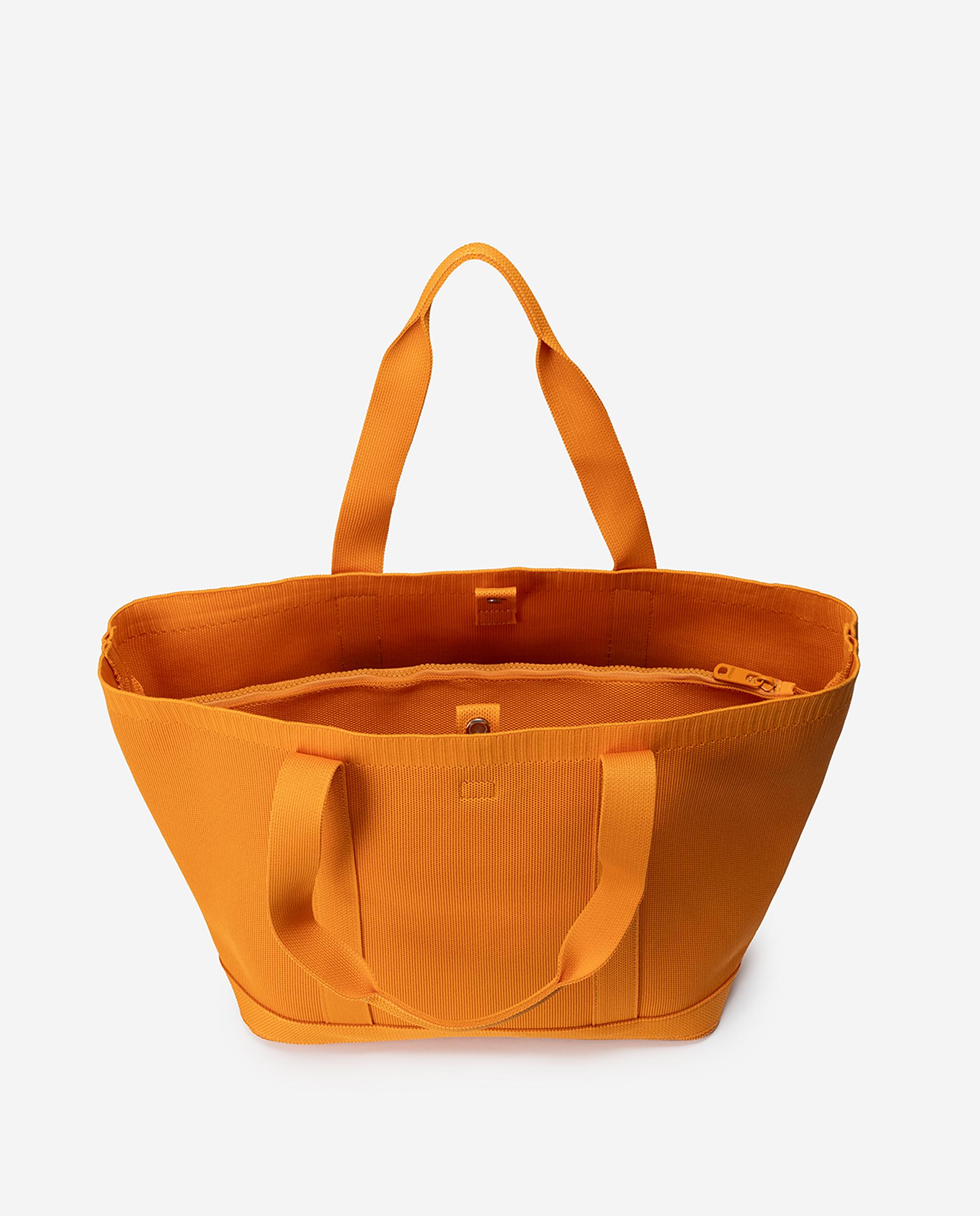 Bolso shopper de mujer con doble asa y cierre de botón a presión - Ecoalf - Naranja fuerte Naranja fuerte-6