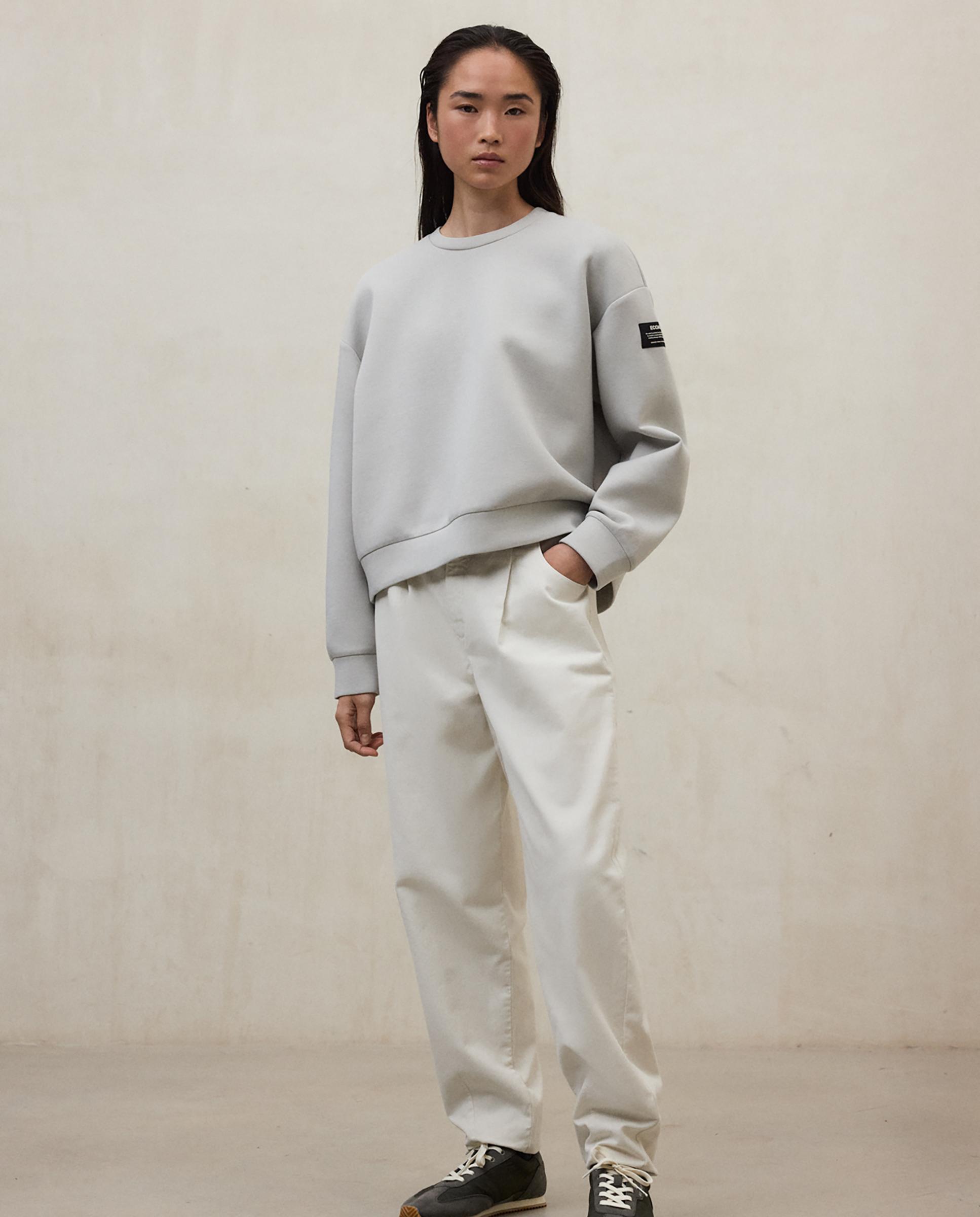 Ecoalf - Sudadera de mujer lisa y cuello redondo.