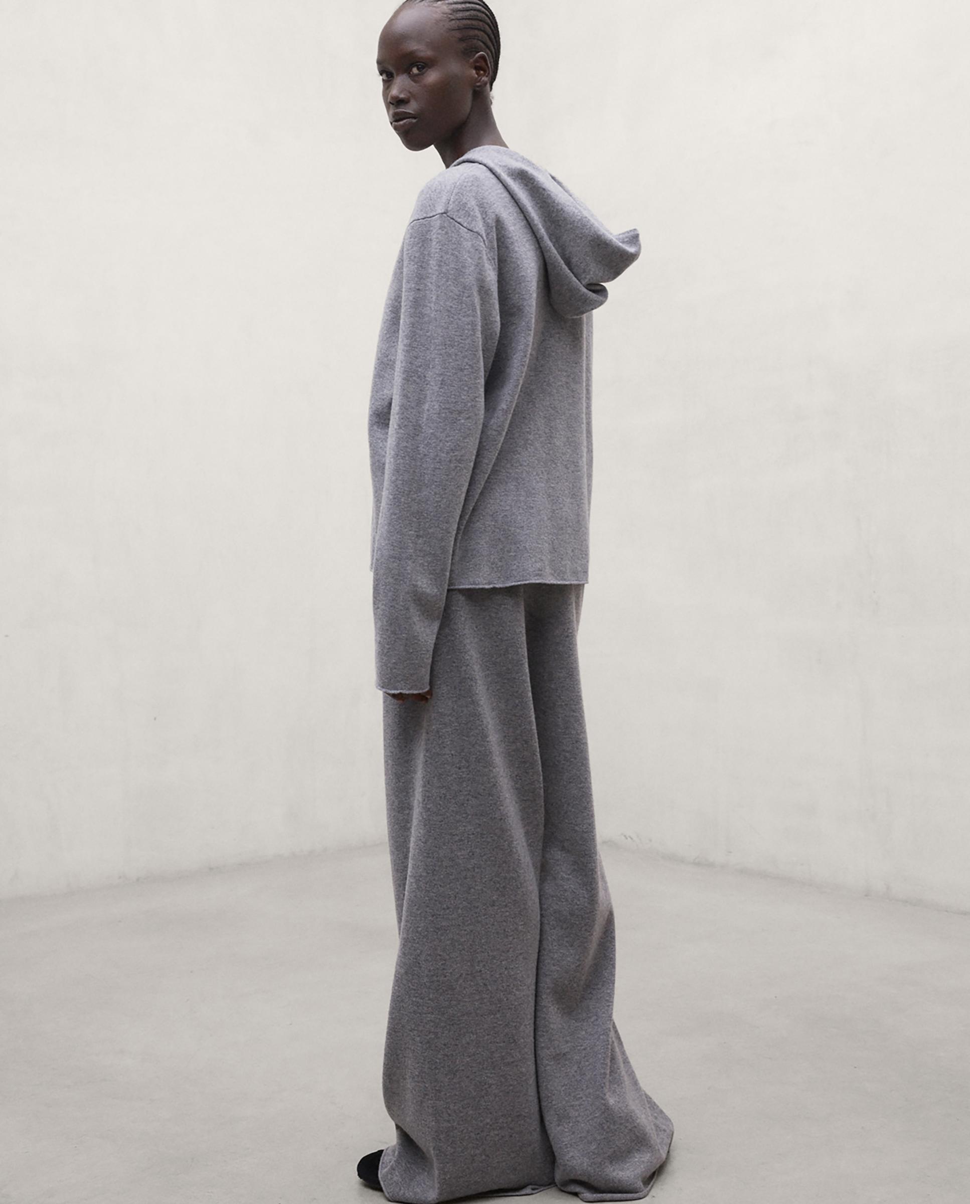 Sudadera de mujer con capucha y cierre de cremallera - Ecoalf - Gris Gris-6