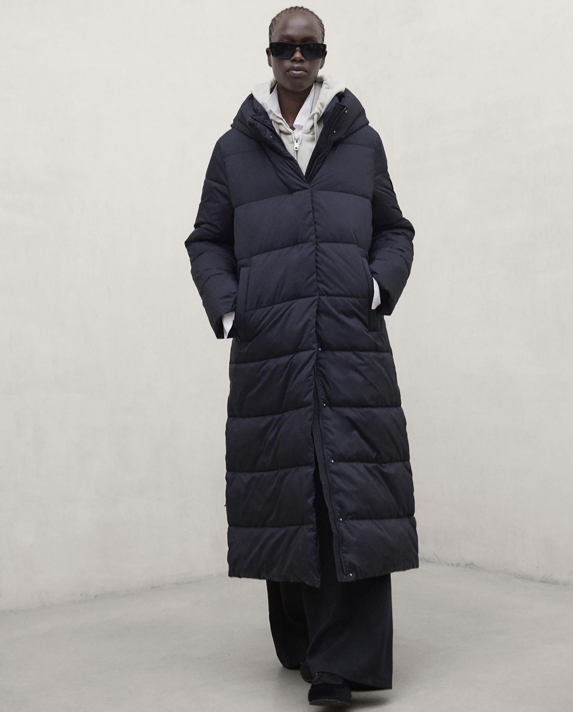 Imagen 1 de Abrigo de mujer con cremallera y capucha - Ecoalf - Negro Negro