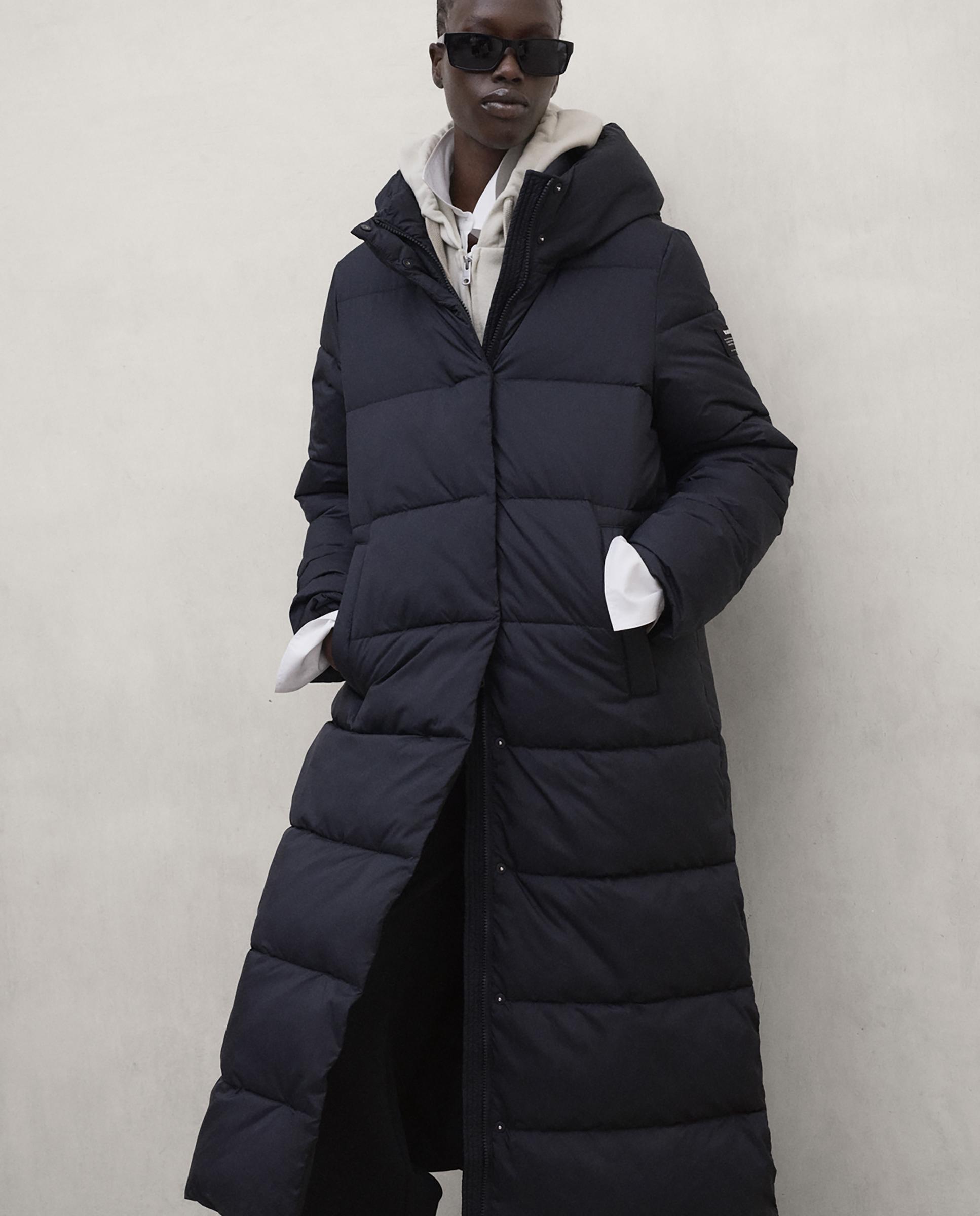 Imagen 3 de Abrigo de mujer con cremallera y capucha - Ecoalf - Negro Negro