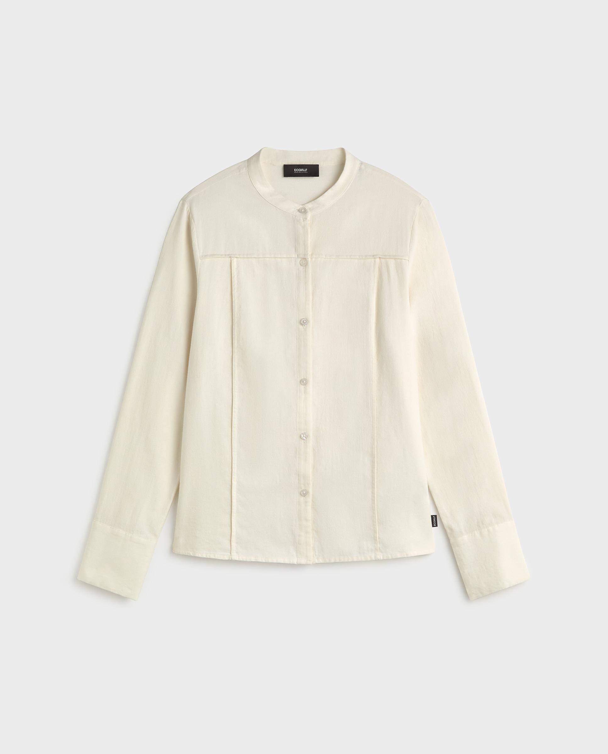 Sobrecamisa de mujer con cierre de botones de algodón - Ecoalf - Blanco Blanco-7