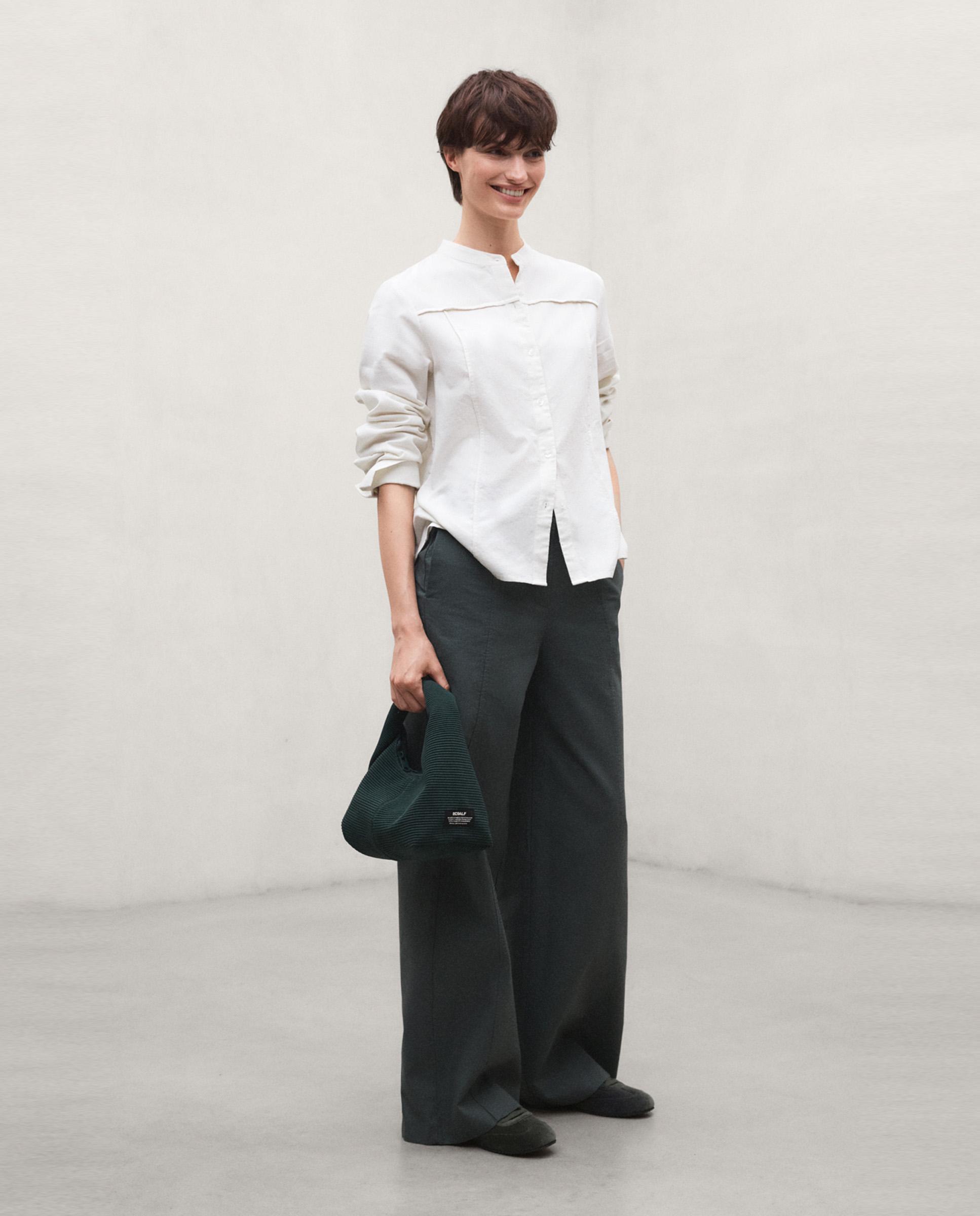Sobrecamisa de mujer con cierre de botones de algodón - Ecoalf - Blanco Blanco-4
