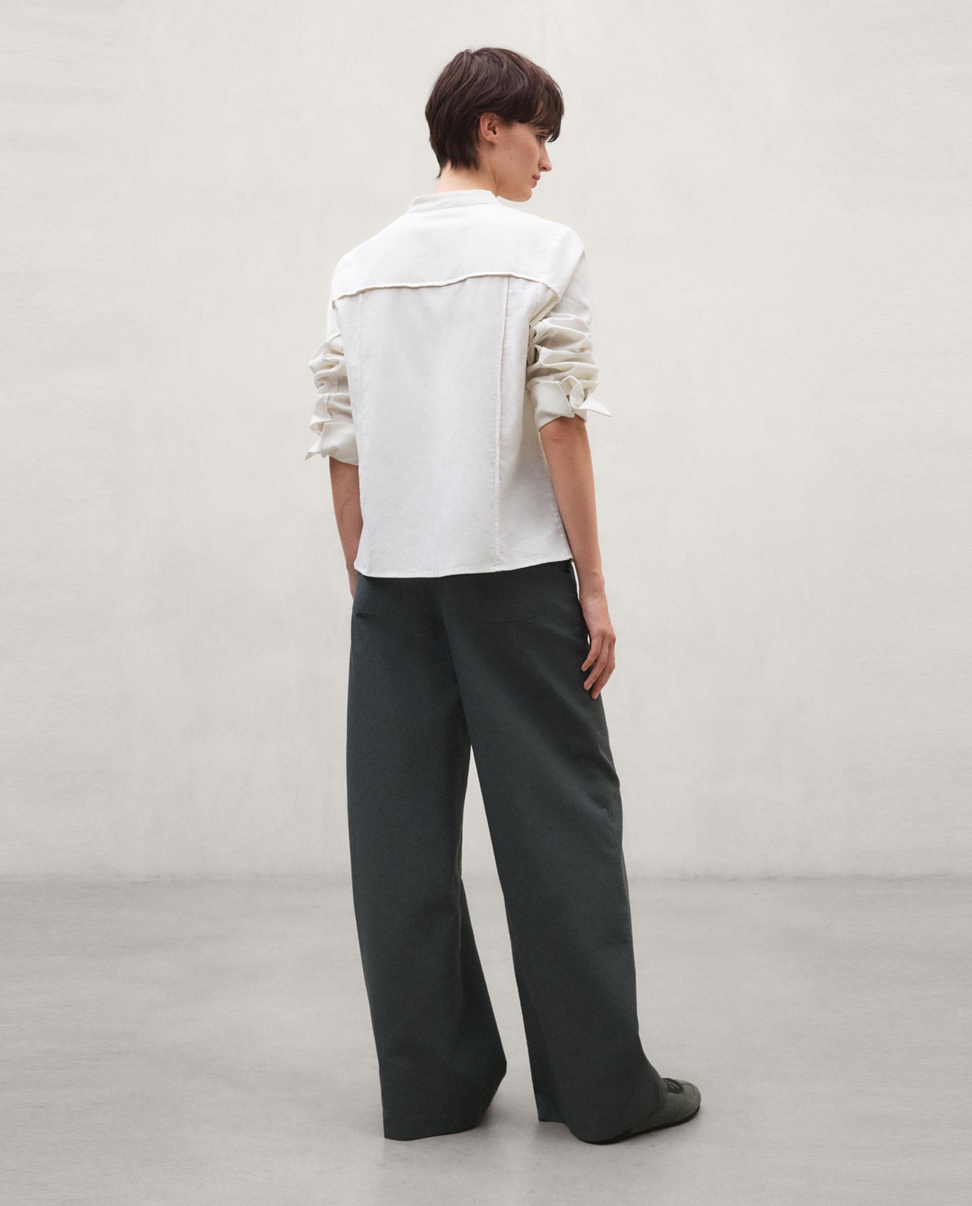 Sobrecamisa de mujer con cierre de botones de algodón - Ecoalf - Blanco Blanco-5
