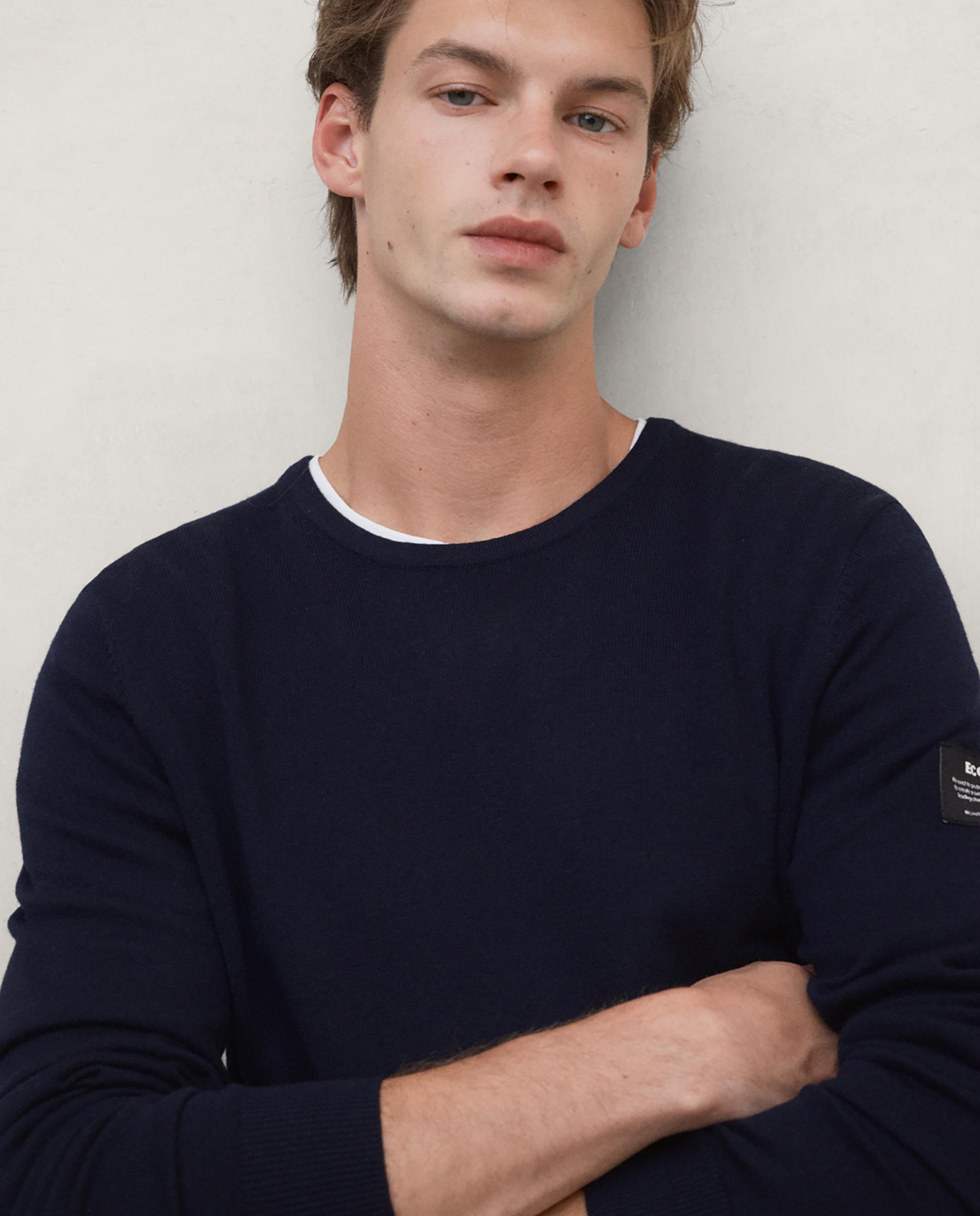 Imagen 3 de Jersey de hombre bayona con cuello redondo - Ecoalf - Azul marino Azul marino