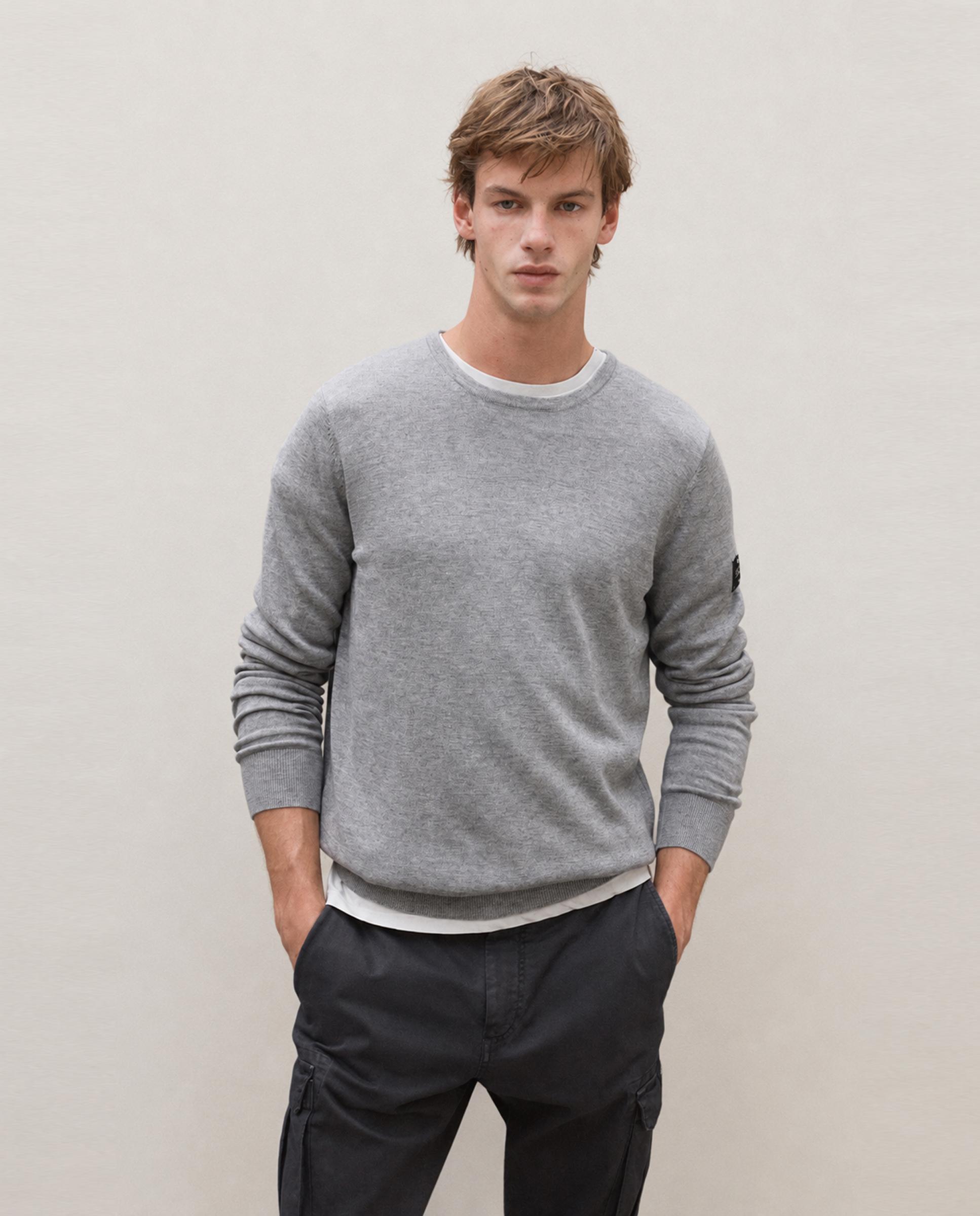 Imagen 2 de Jersey de hombre bayona con cuello redondo - Ecoalf - Gris claro Gris claro