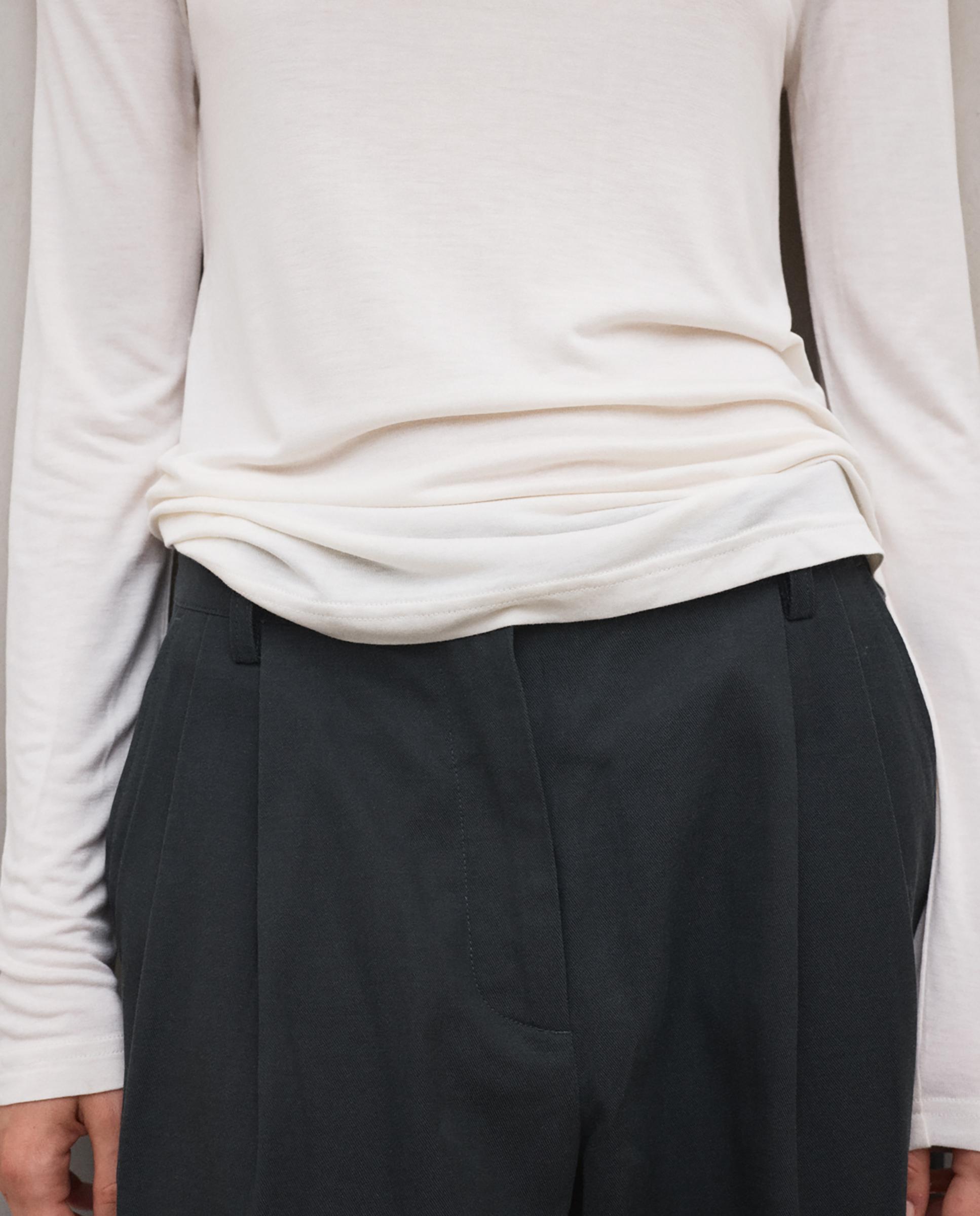 Camiseta de mujer bolona de manga larga - Ecoalf - Blanco Blanco-4