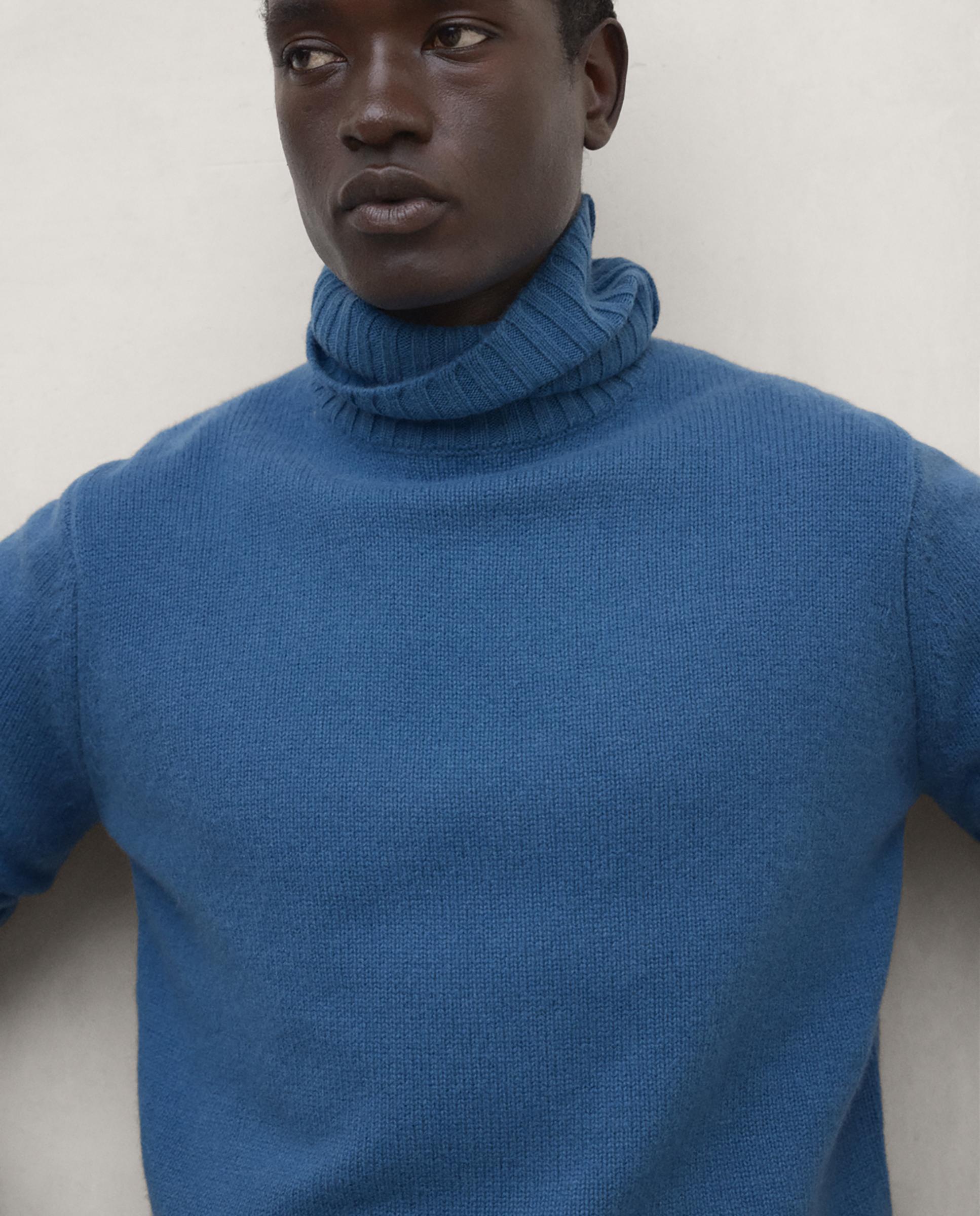 Imagen 2 de Jersey de hombre brun con cuello alto de corte regular - Ecoalf - Azul Azul