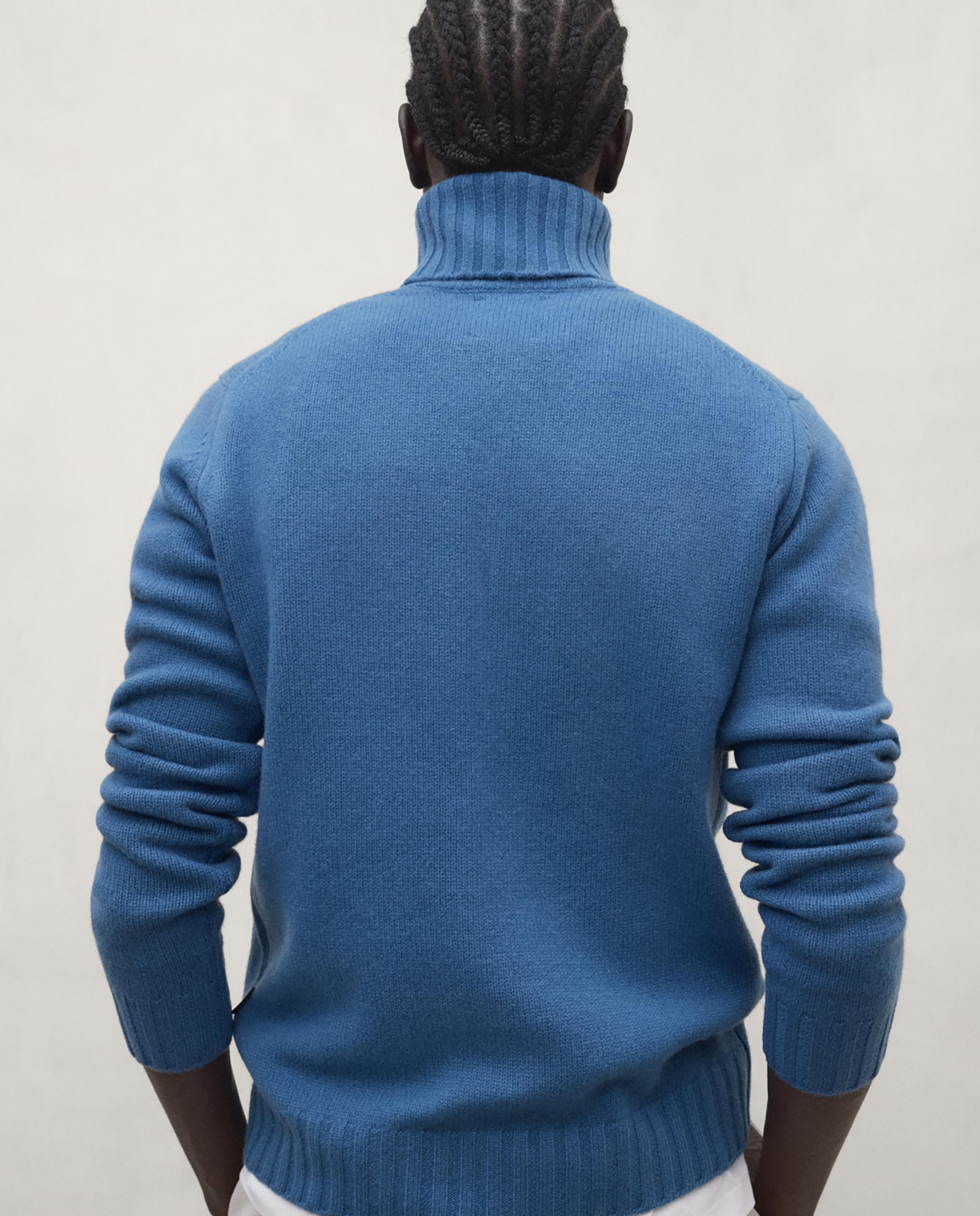 Imagen 3 de Jersey de hombre brun con cuello alto de corte regular - Ecoalf - Azul Azul