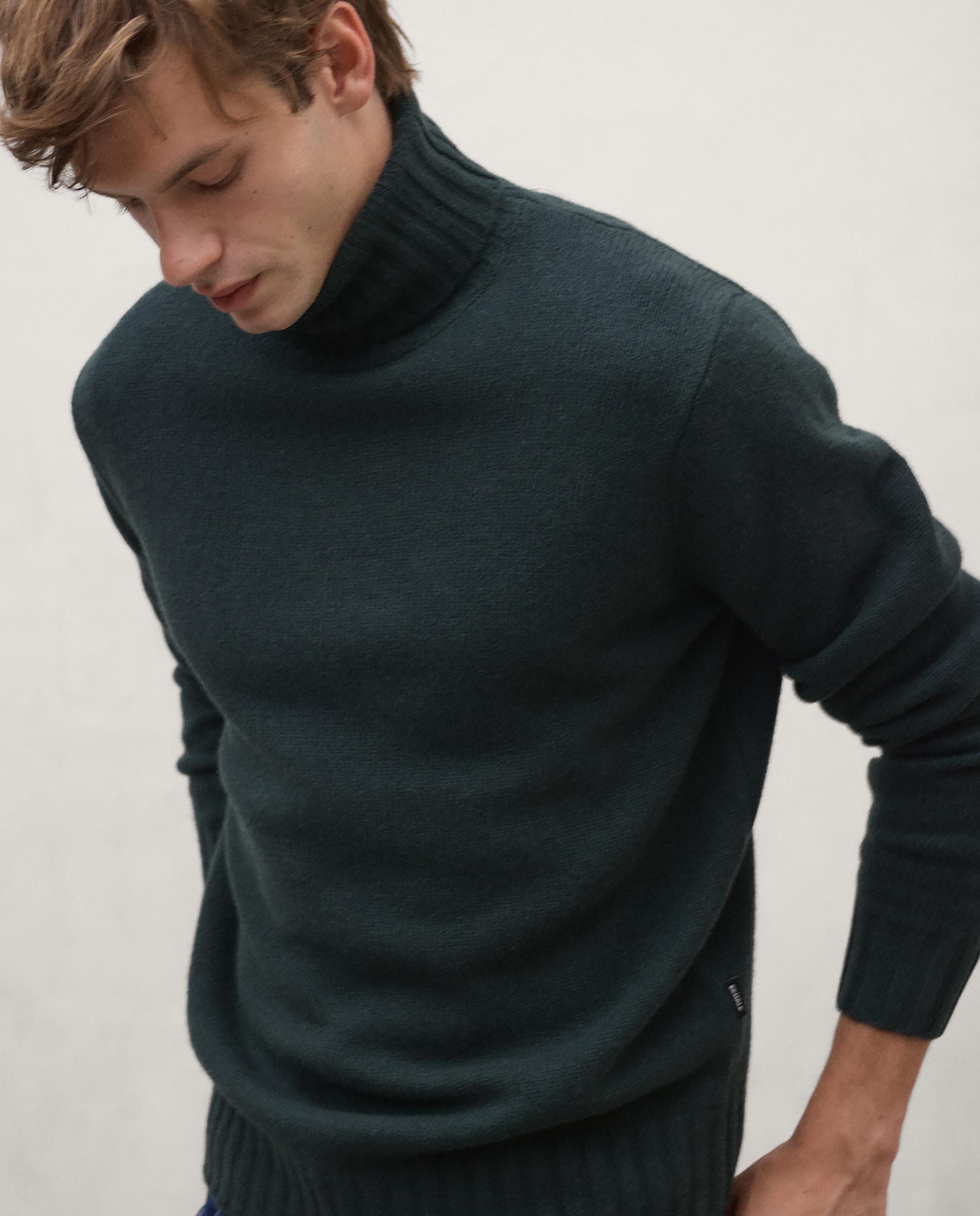 Imagen 1 de Jersey de hombre brun con cuello alto de corte regular - Ecoalf - Verde Verde