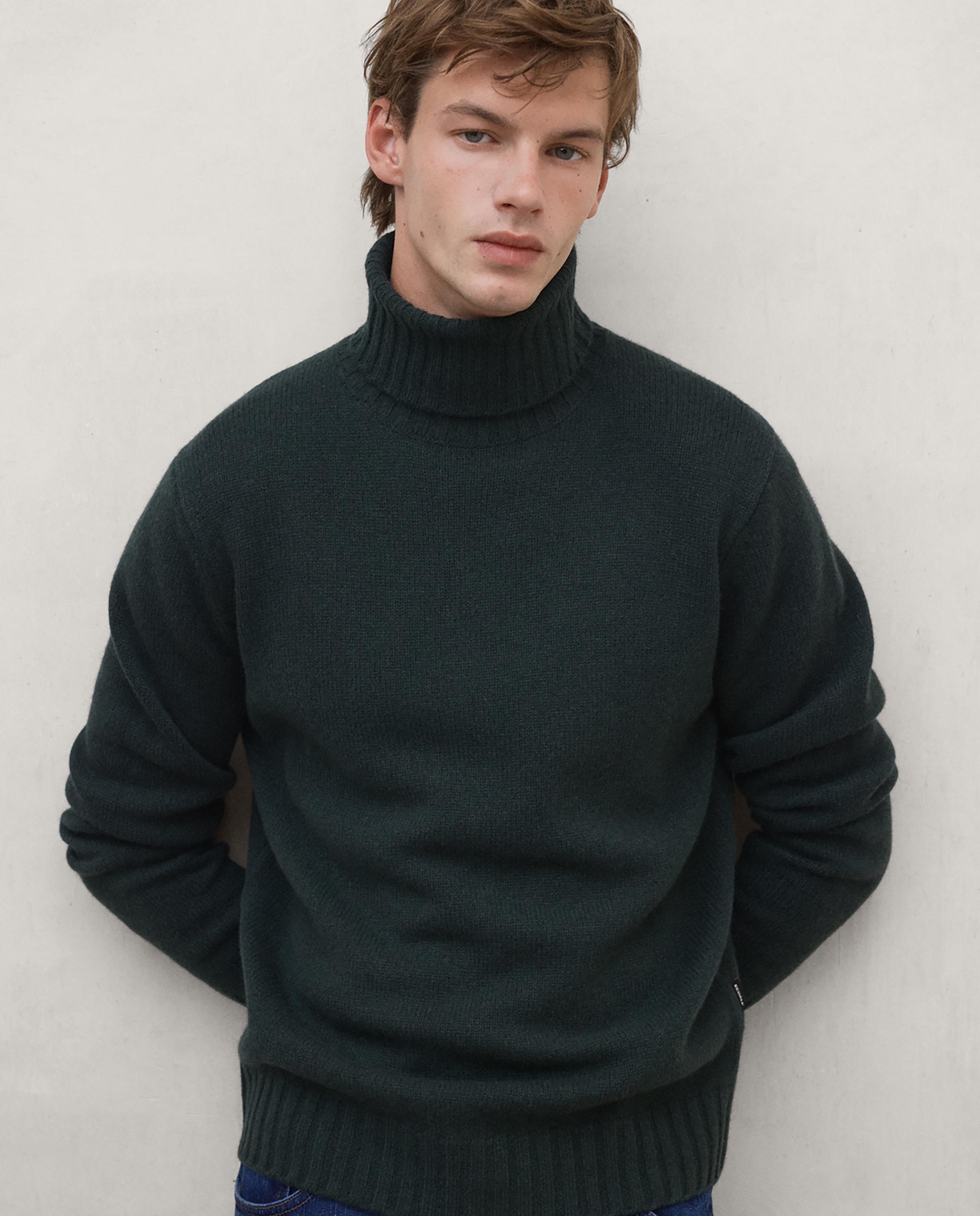 Imagen 3 de Jersey de hombre brun con cuello alto de corte regular - Ecoalf - Verde Verde