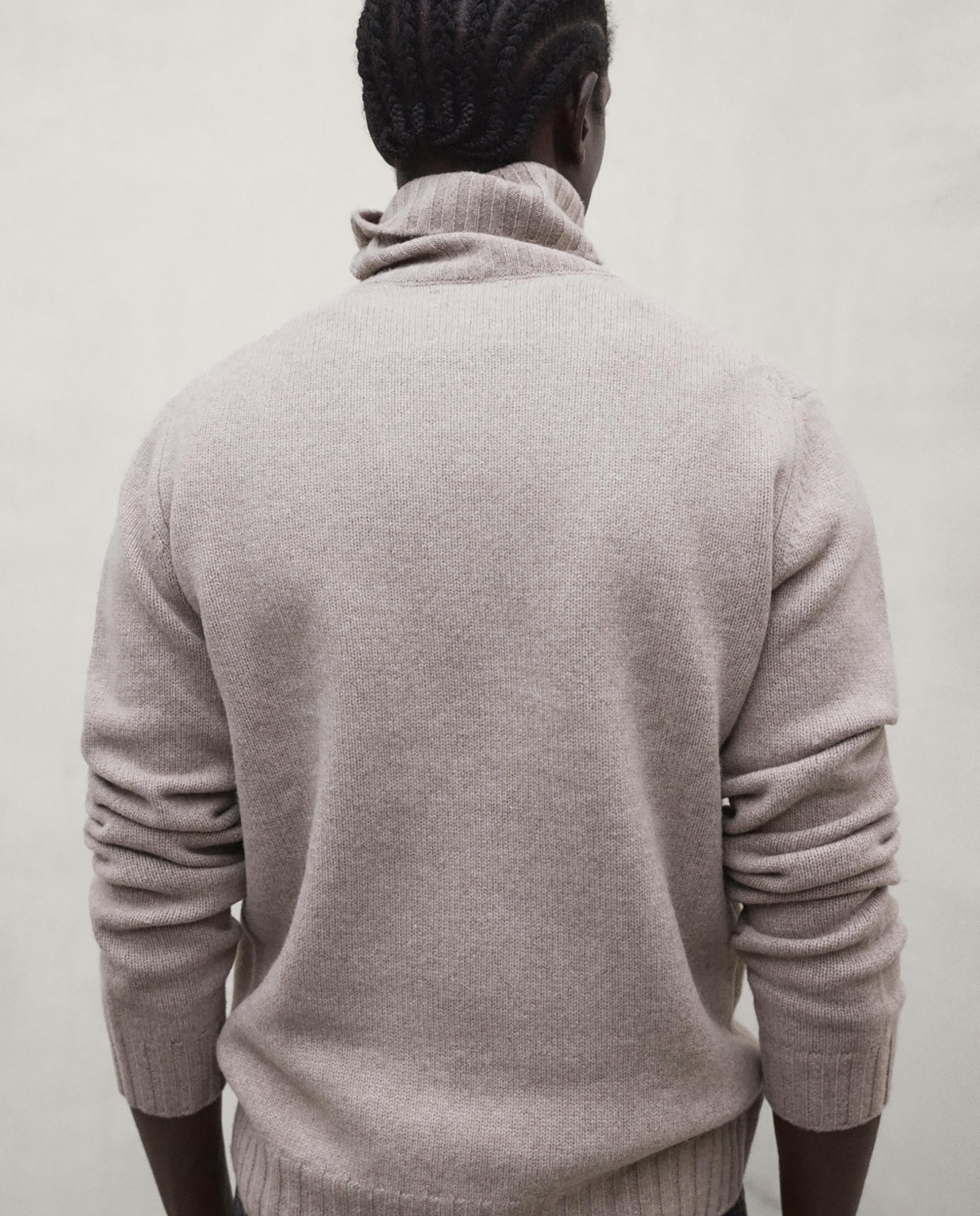 Imagen 3 de Jersey de hombre brun con cuello alto de corte regular - Ecoalf - Camel Camel