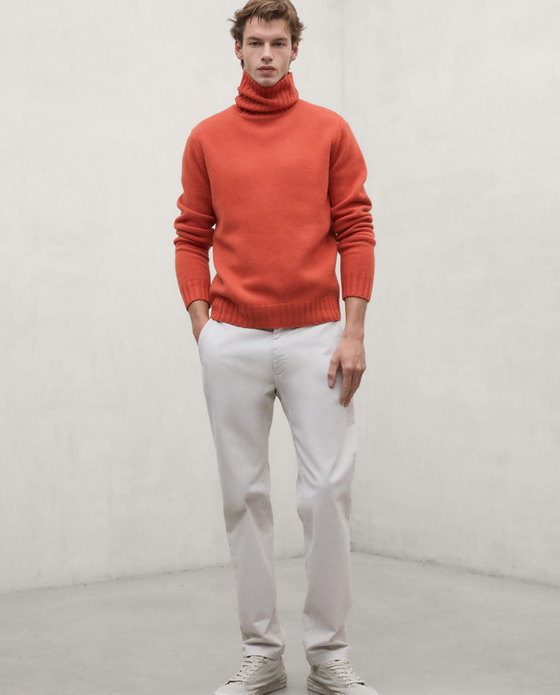 Imagen 2 de Jersey de hombre brun con cuello alto de corte regular - Ecoalf - Naranja Naranja