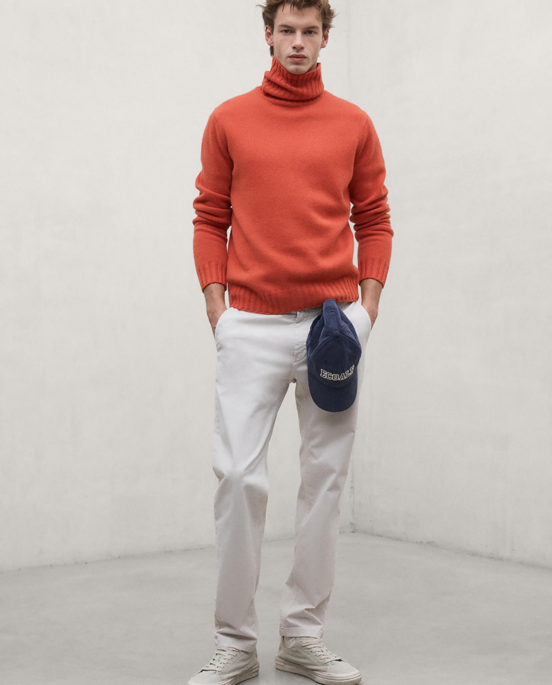 Imagen 3 de Jersey de hombre brun con cuello alto de corte regular - Ecoalf - Naranja Naranja