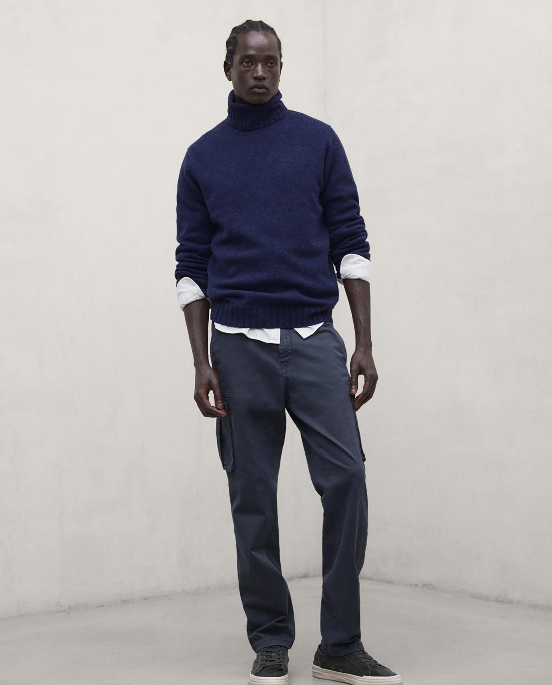 Imagen 2 de Jersey de hombre brun con cuello alto de corte regular - Ecoalf - Azul marino Azul marino