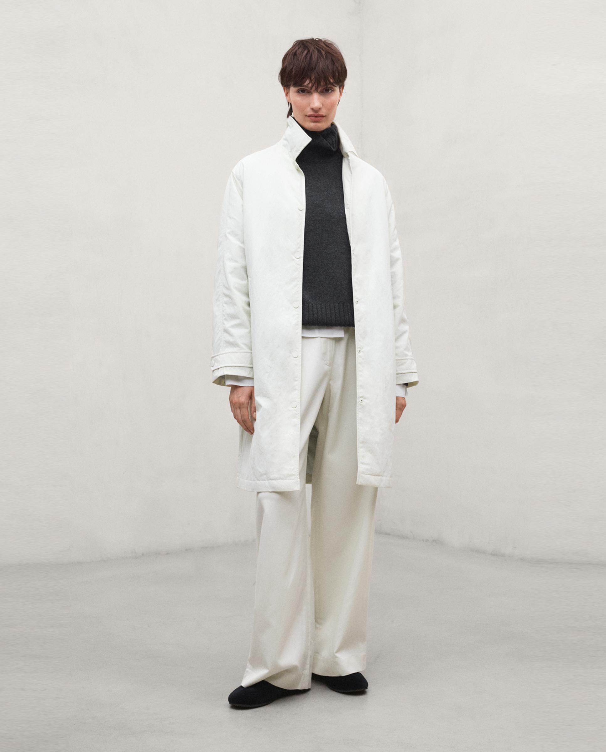 Gabardina de mujer caloa con botones magnéticos - Ecoalf - Blanco Blanco-1