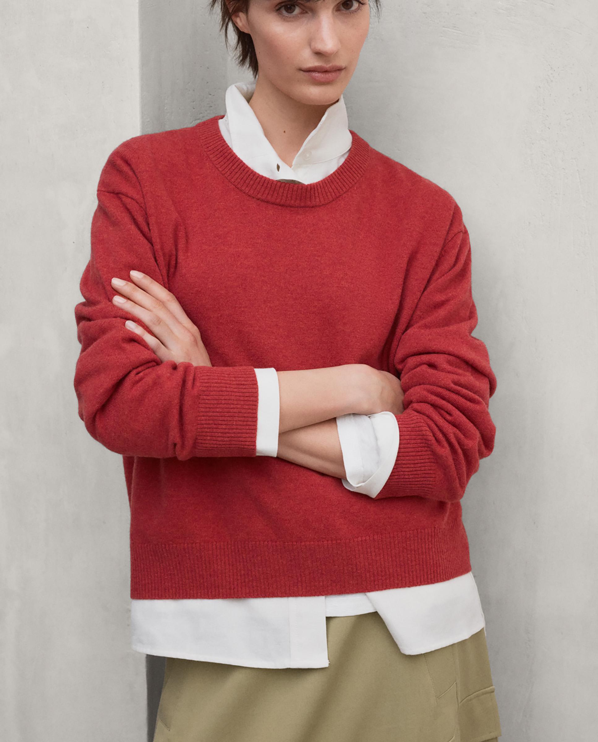 Imagen 1 de Jersey de mujer, con cuello redondo. - Ecoalf - Naranja volcanico Naranja volcanico