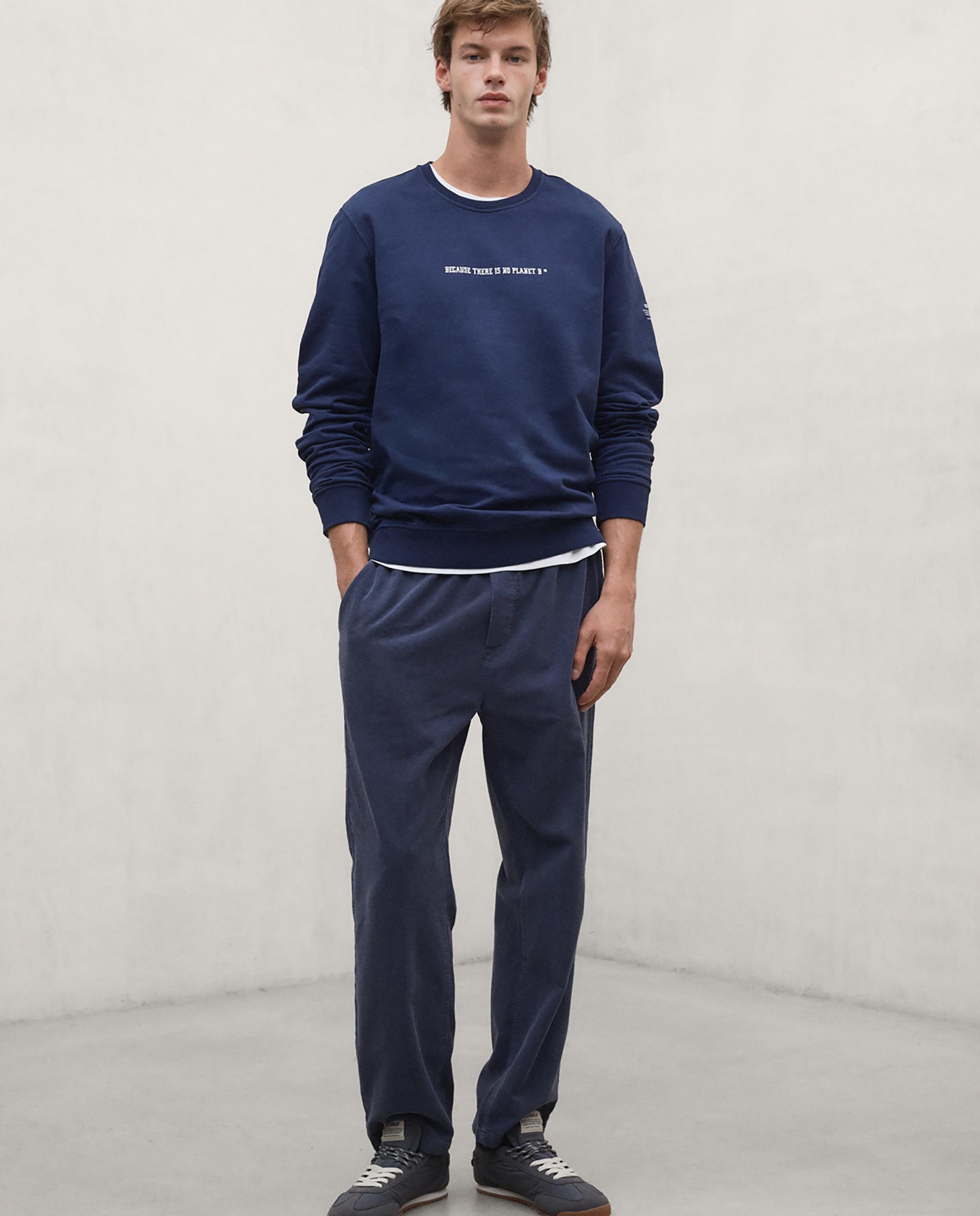 Sudadera de hombre disa de corte regular en 50% algodón reciclado - Ecoalf - Azul marino Azul marino-2