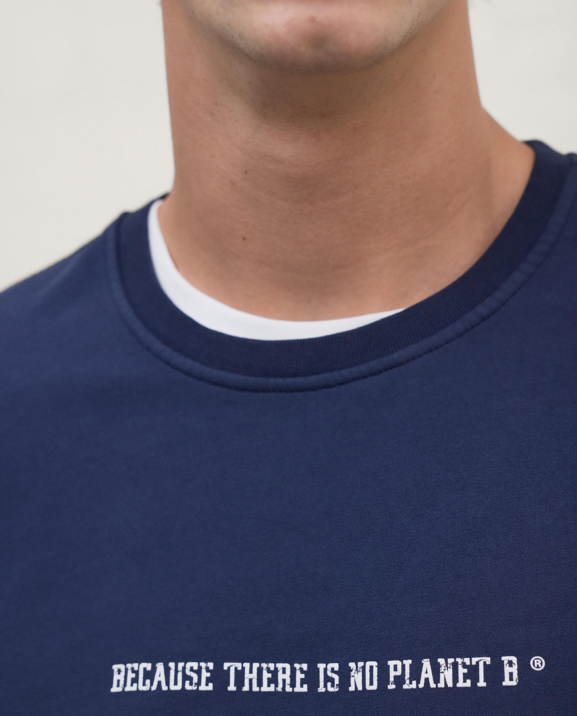 Sudadera de hombre disa de corte regular en 50% algodón reciclado - Ecoalf - Azul marino Azul marino-4