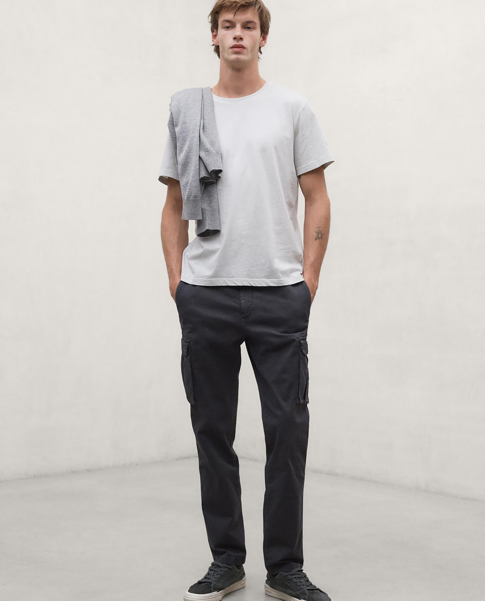 Pantalón de hombre ethicargo con cintura elástica de corte regular - Ecoalf - Gris oscuro Gris oscuro-1