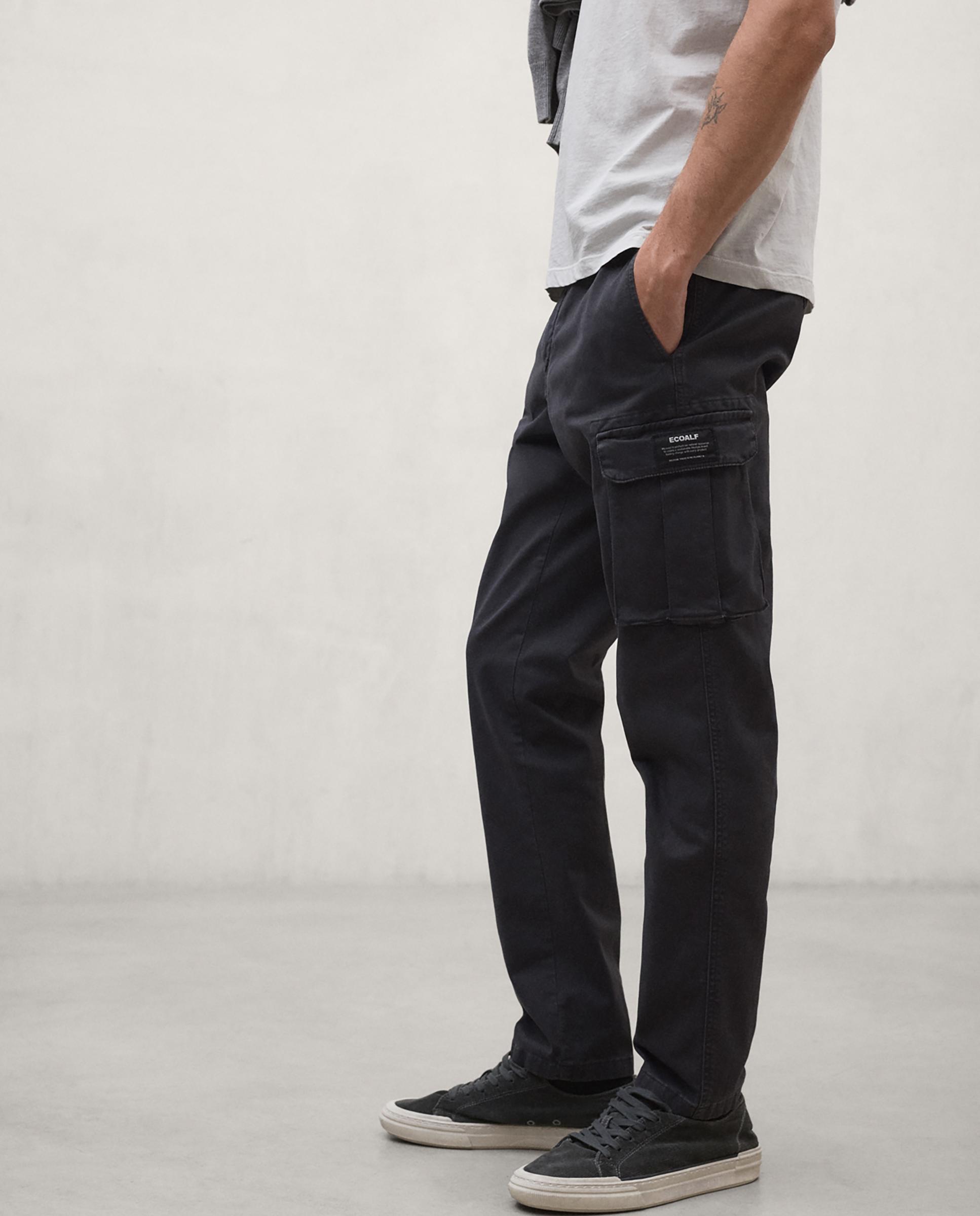 Pantalón de hombre ethicargo con cintura elástica de corte regular - Ecoalf - Gris oscuro Gris oscuro-2