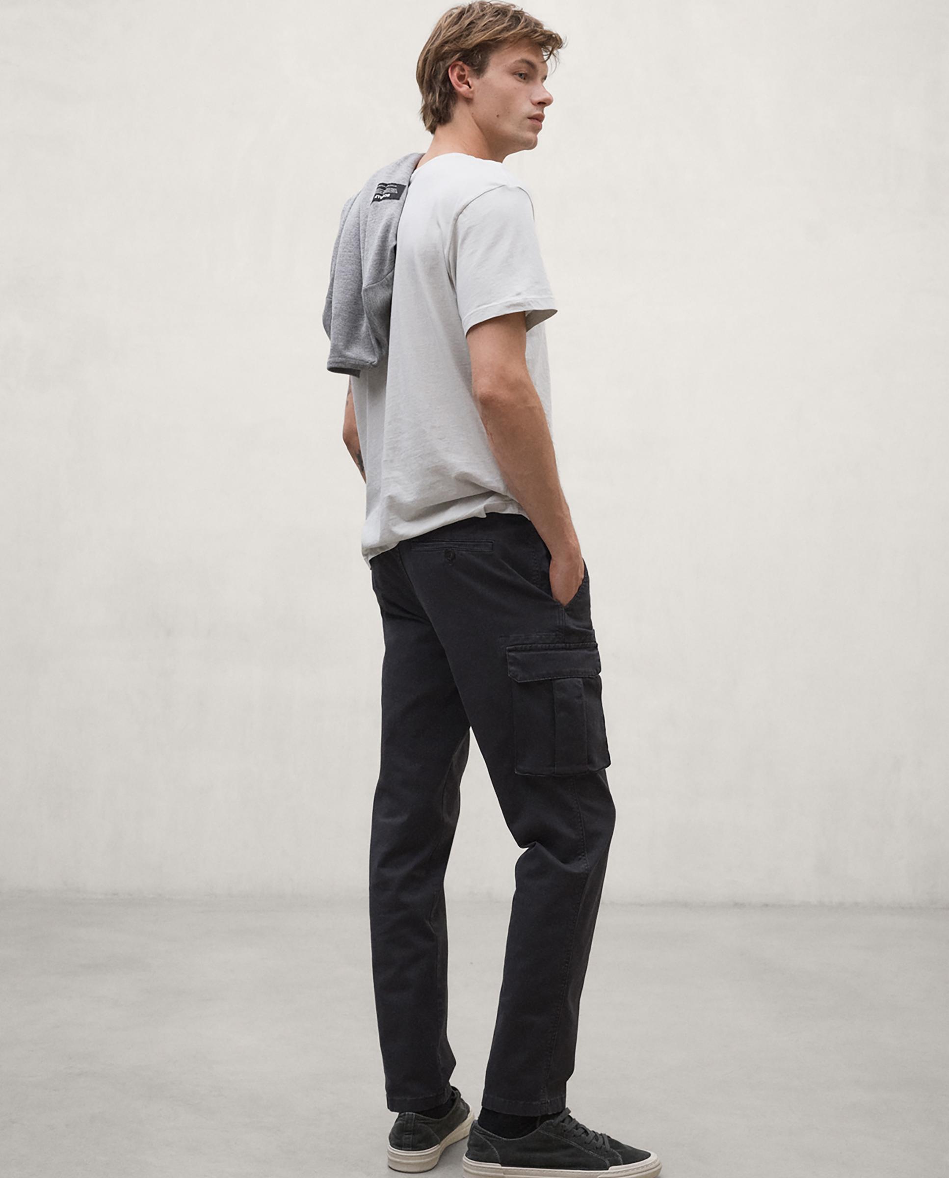 Pantalón de hombre ethicargo con cintura elástica de corte regular - Ecoalf - Gris oscuro Gris oscuro-3