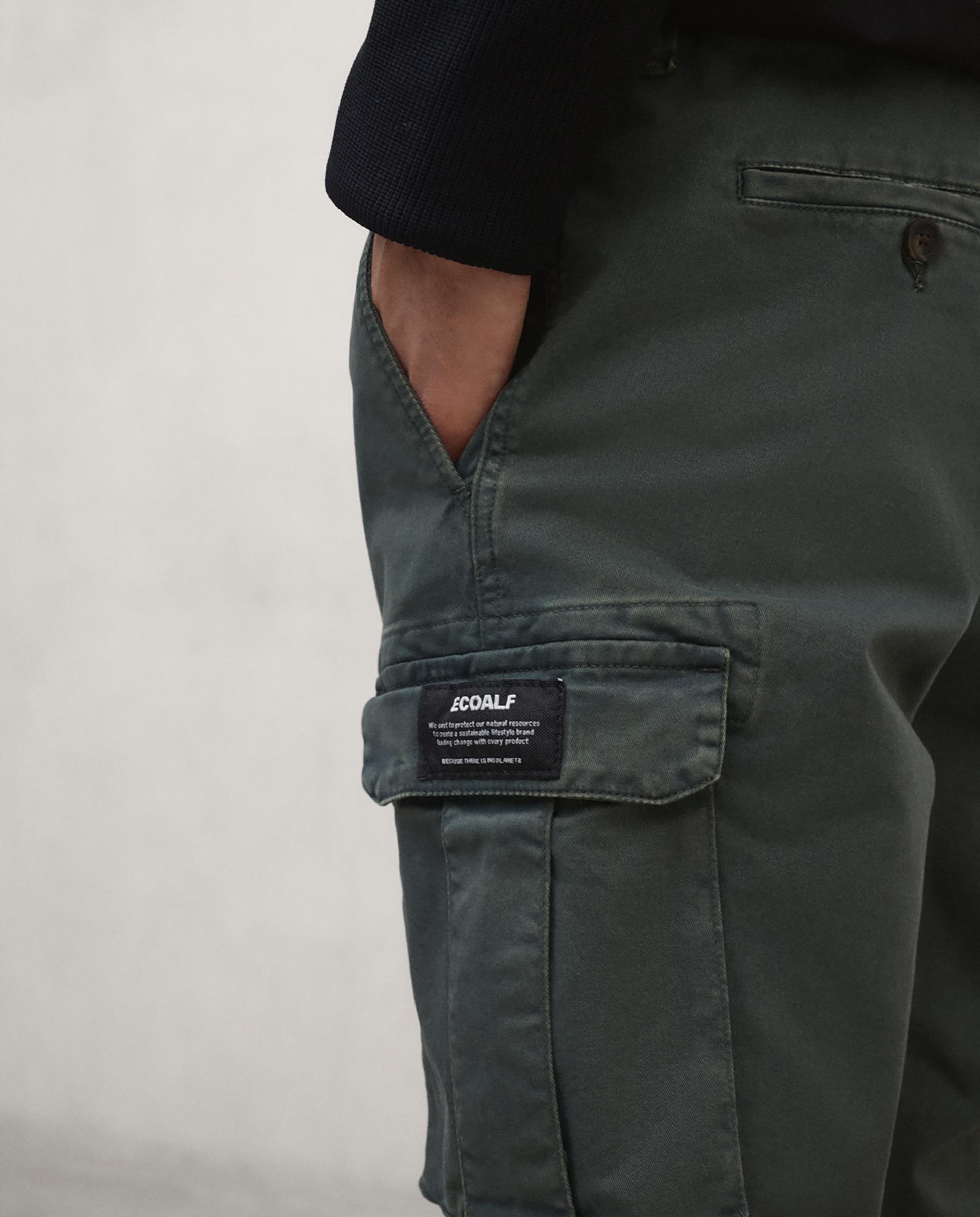 Pantalón de hombre ethicargo con cintura elástica de corte regular - Ecoalf - Verde Verde-2