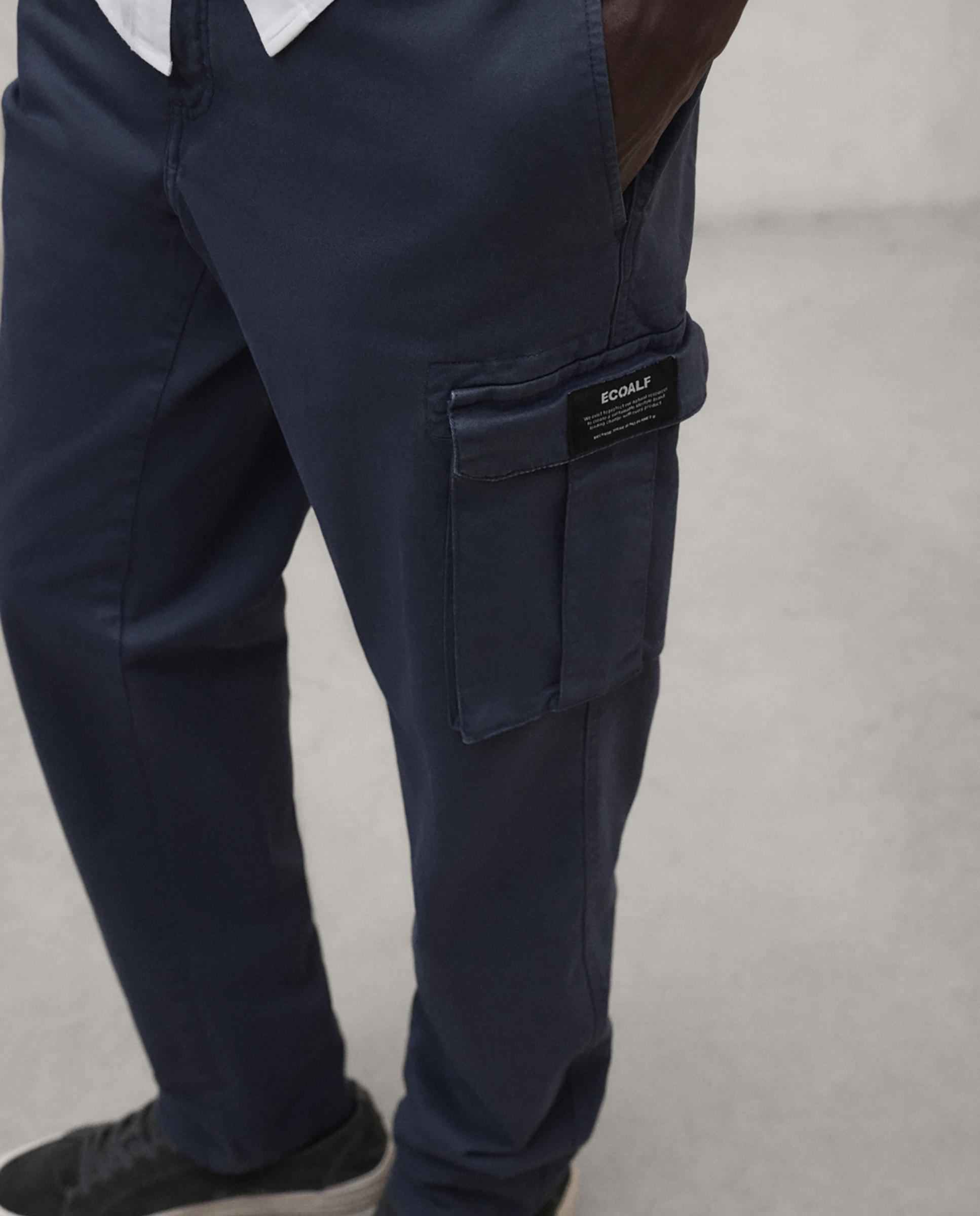 Pantalón de hombre ethicargo con cintura elástica de corte regular - Ecoalf - Azul Azul-2