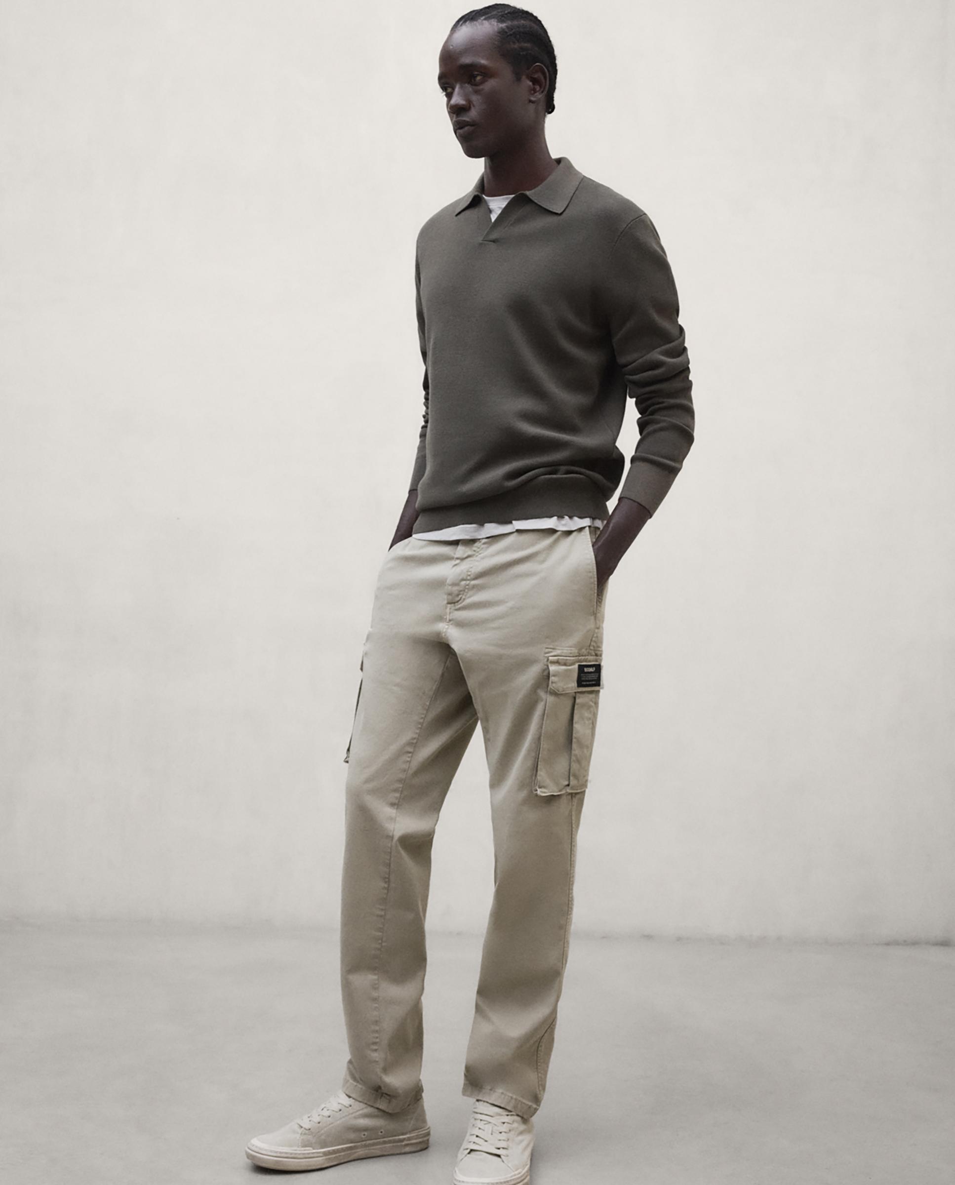 Pantalón de hombre ethicargo con cintura elástica de corte regular - Ecoalf - Marrón Marrón-1