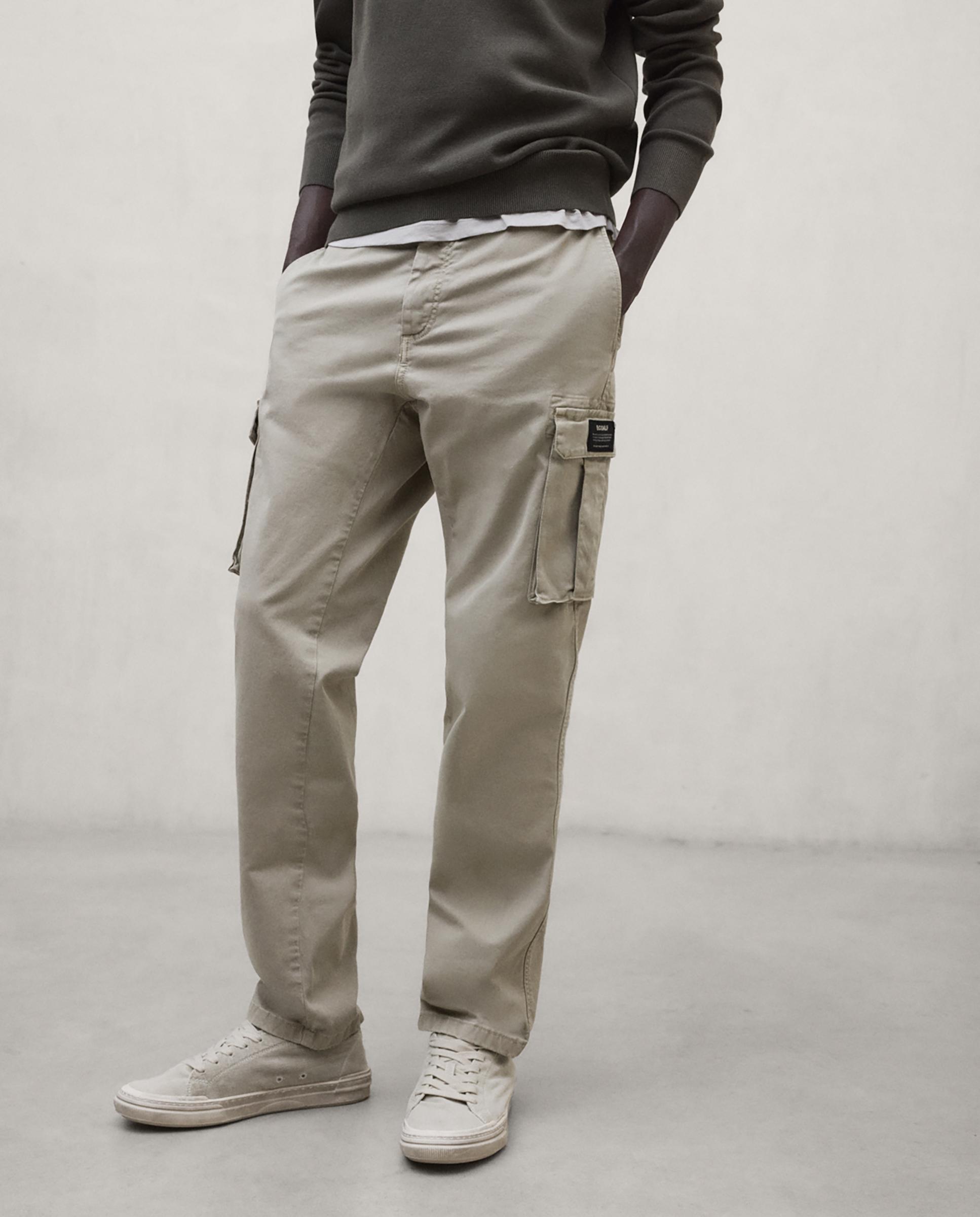 Pantalón de hombre ethicargo con cintura elástica de corte regular - Ecoalf - Marrón Marrón-2