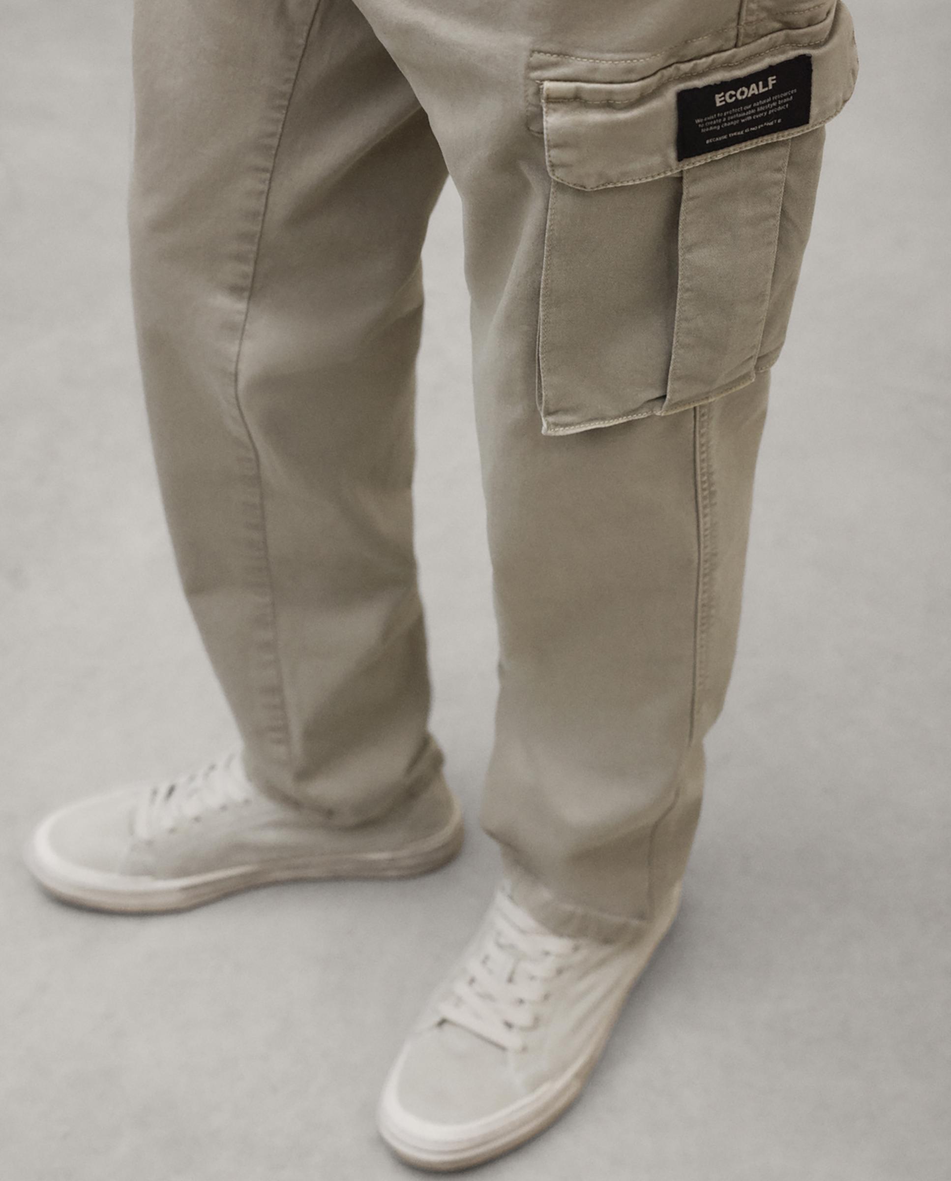 Pantalón de hombre ethicargo con cintura elástica de corte regular - Ecoalf - Marrón Marrón-3