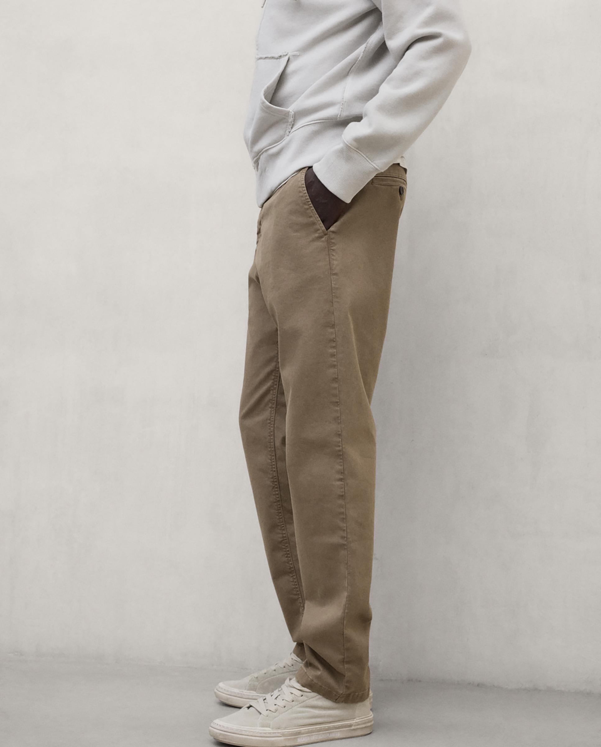 Chino de hombre ethiwin de corte regular - Ecoalf - Marrón Marrón-3