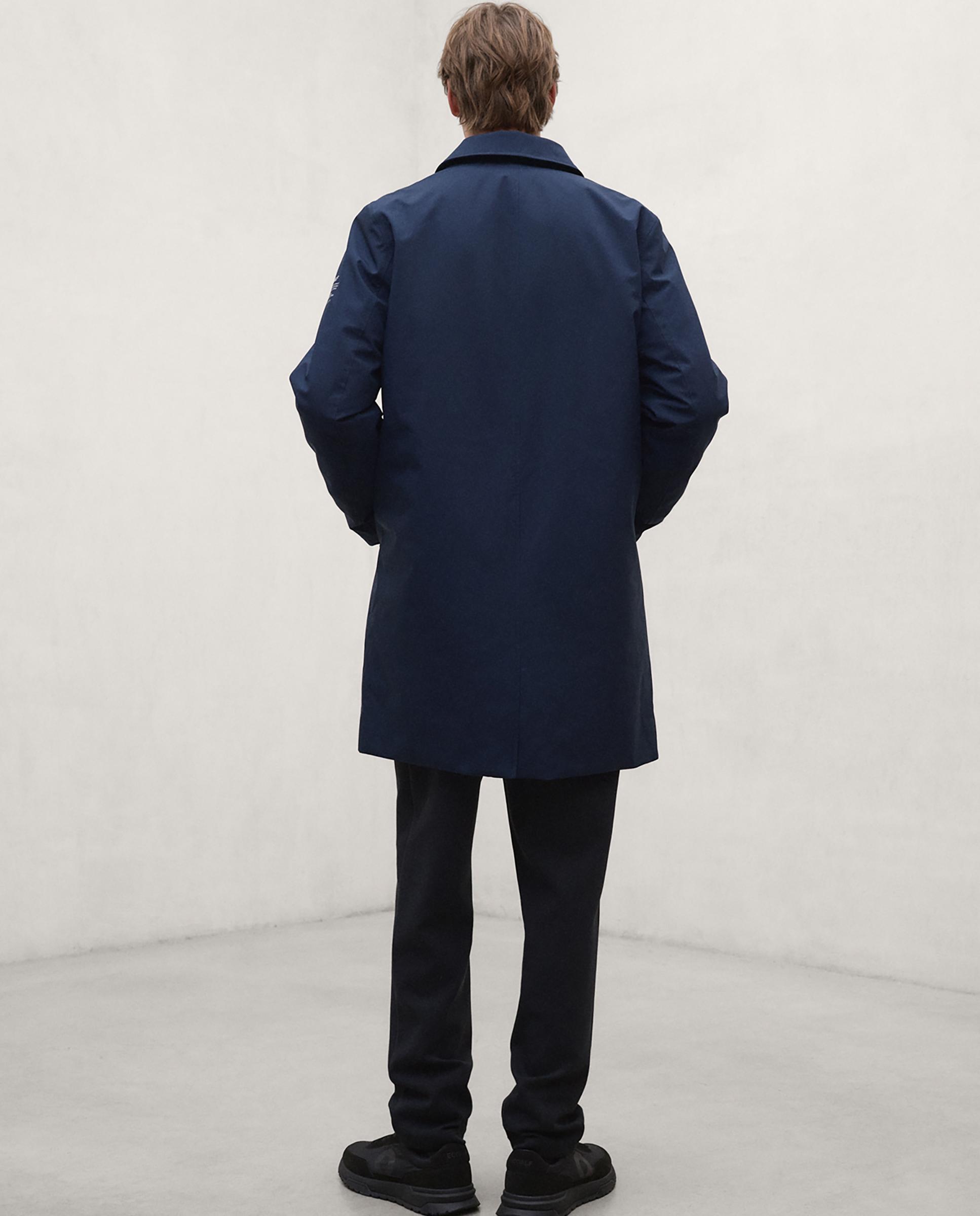Chubasquero de hombre garona impermeable con cuello camisero - Ecoalf - Azul marino Azul marino-2