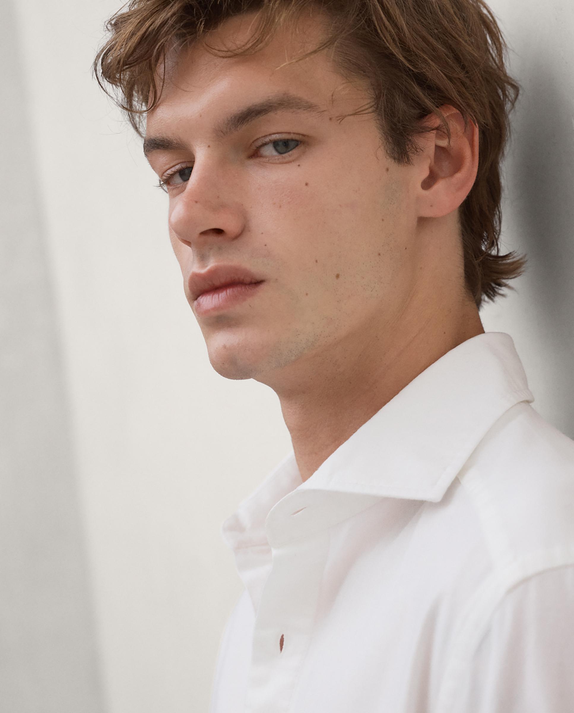Camisa de hombre gerard con cuello italiano - Ecoalf - Blanco Blanco-2