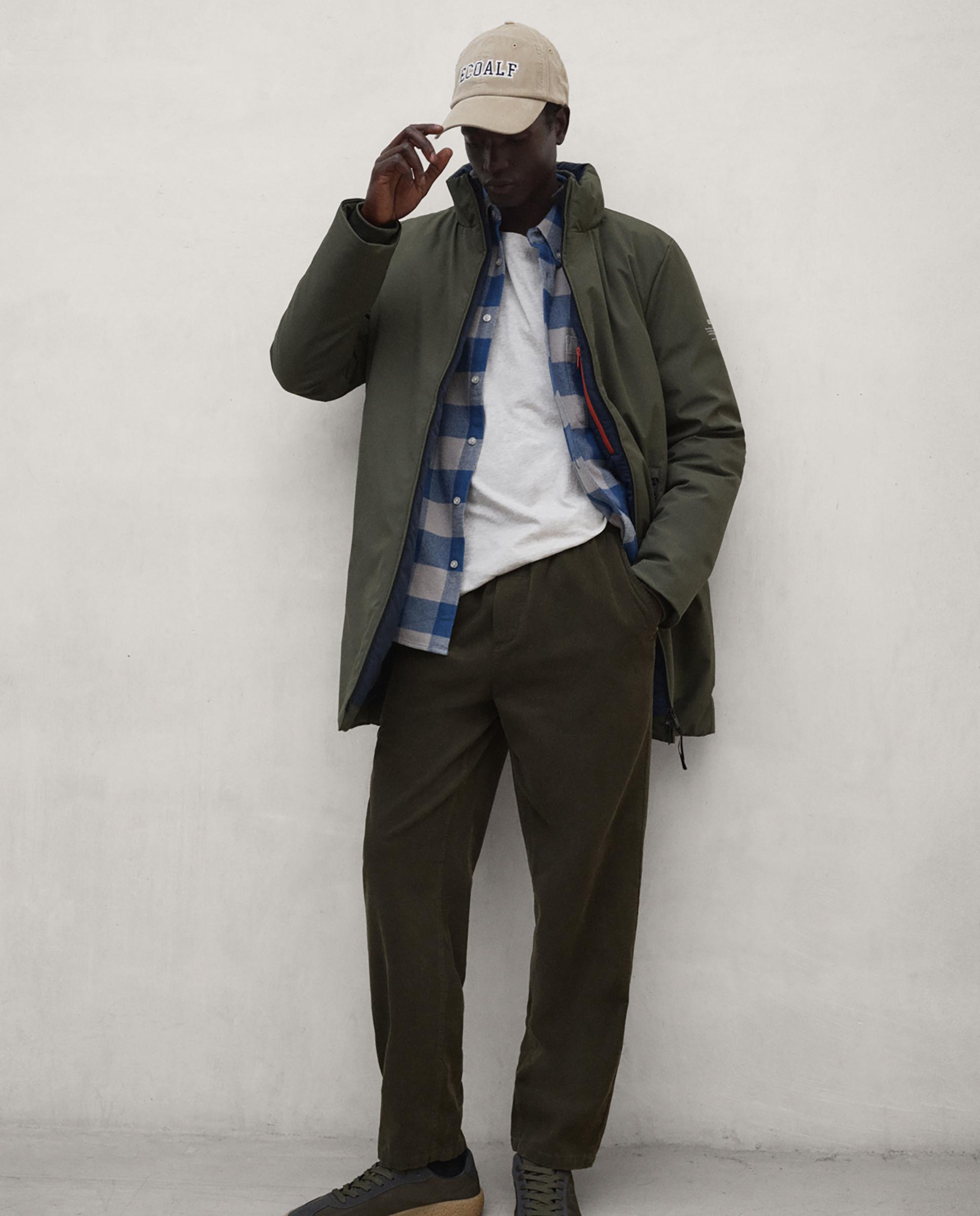 Parka de hombre grays con cierre de cremallera - Ecoalf - Kaki Kaki-3