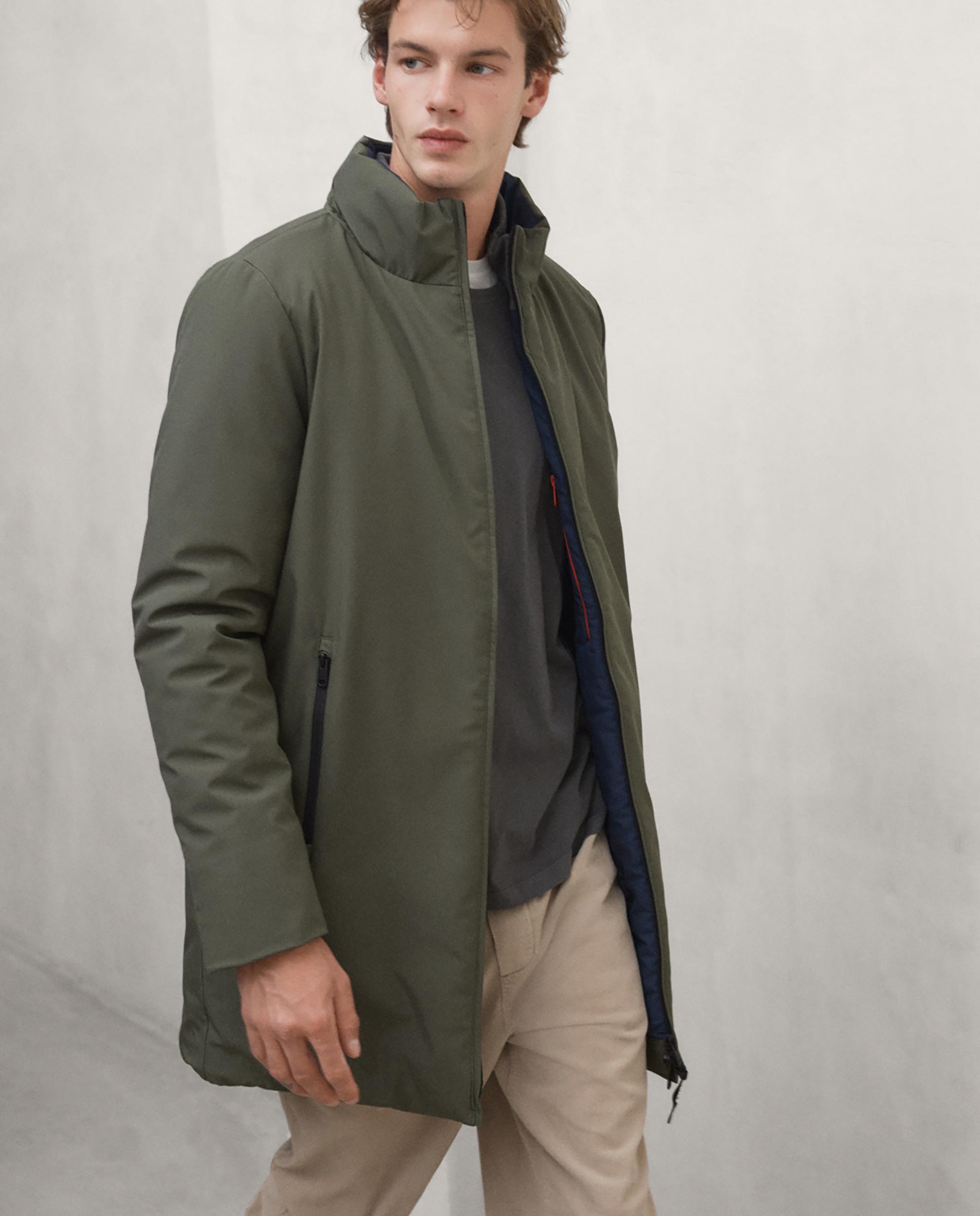 Parka de hombre grays con cierre de cremallera - Ecoalf - Kaki Kaki-7
