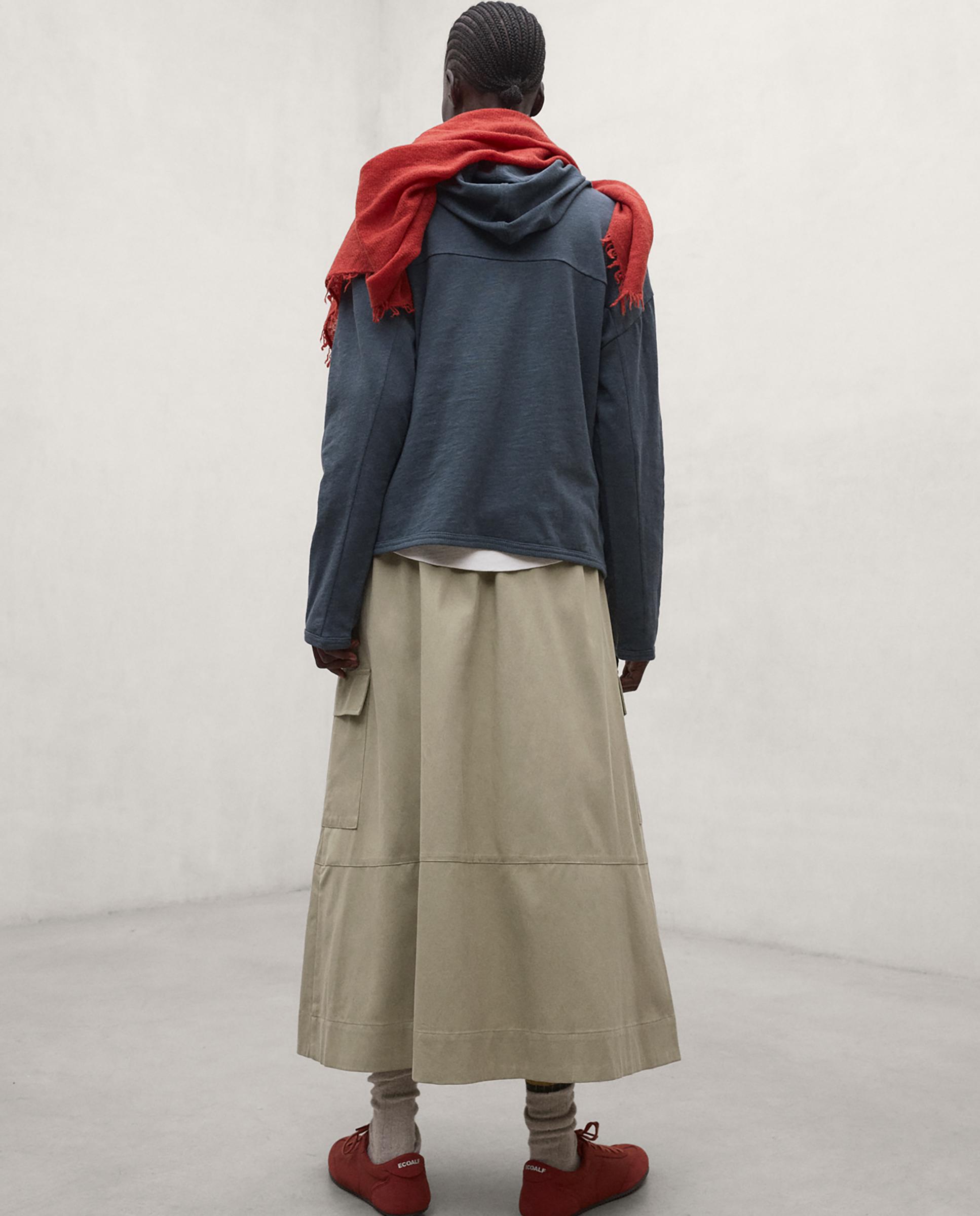 Falda midi de algodón técnico con bolsillos cargo kano - Ecoalf - Camel Camel-2