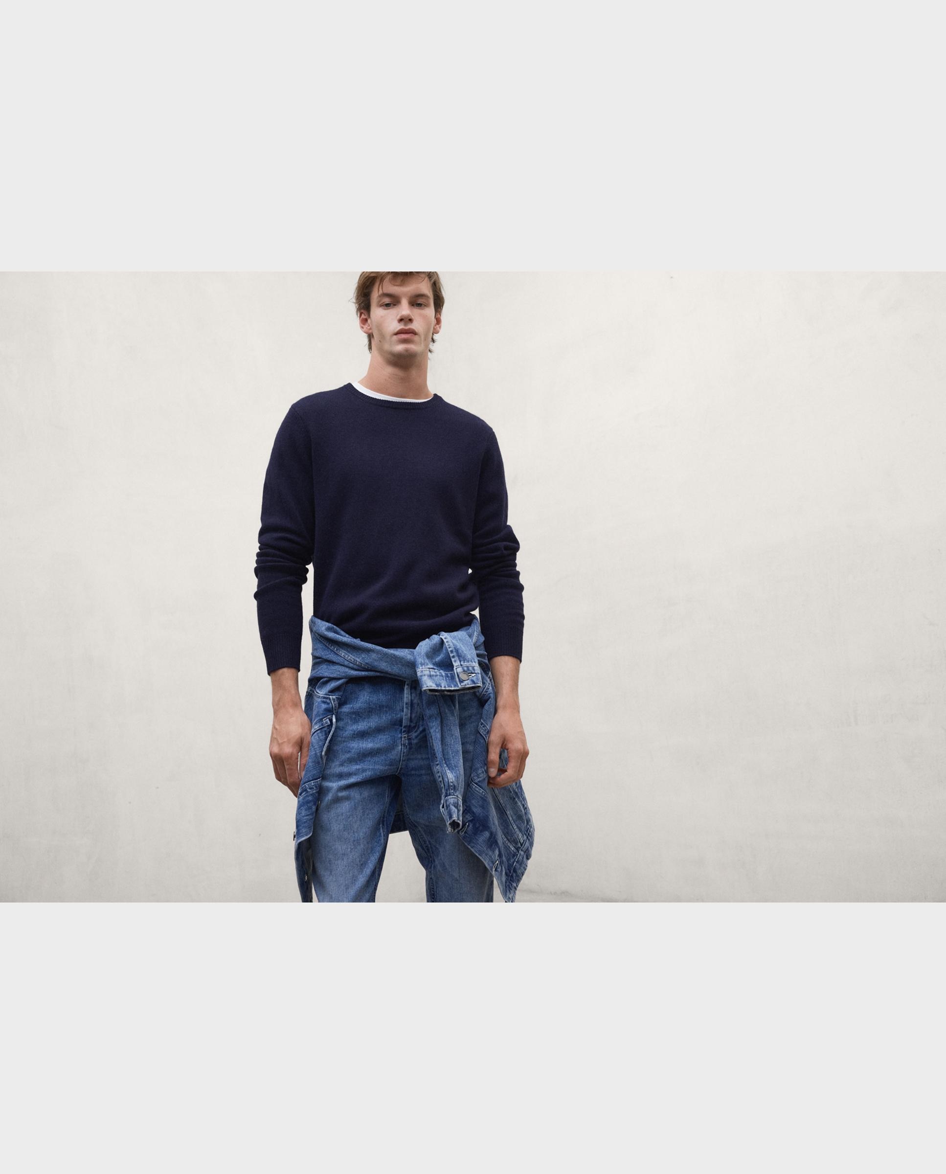 Imagen 3 de Jersey de hombre laguna con cuello alto de corte regular - Ecoalf - Azul marino Azul marino