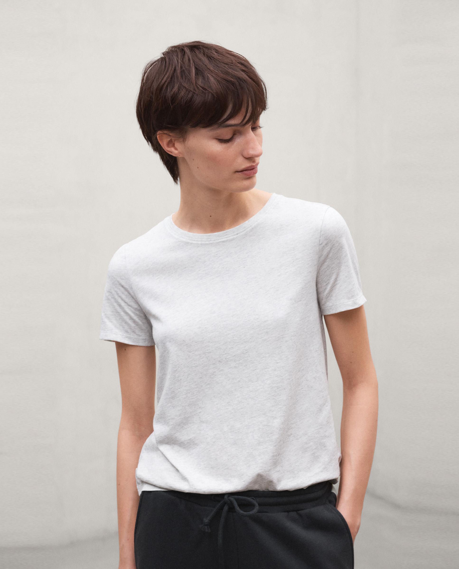 Camiseta de mujer de algodón orgánico regular fit lake - Ecoalf - Crudo Crudo-1