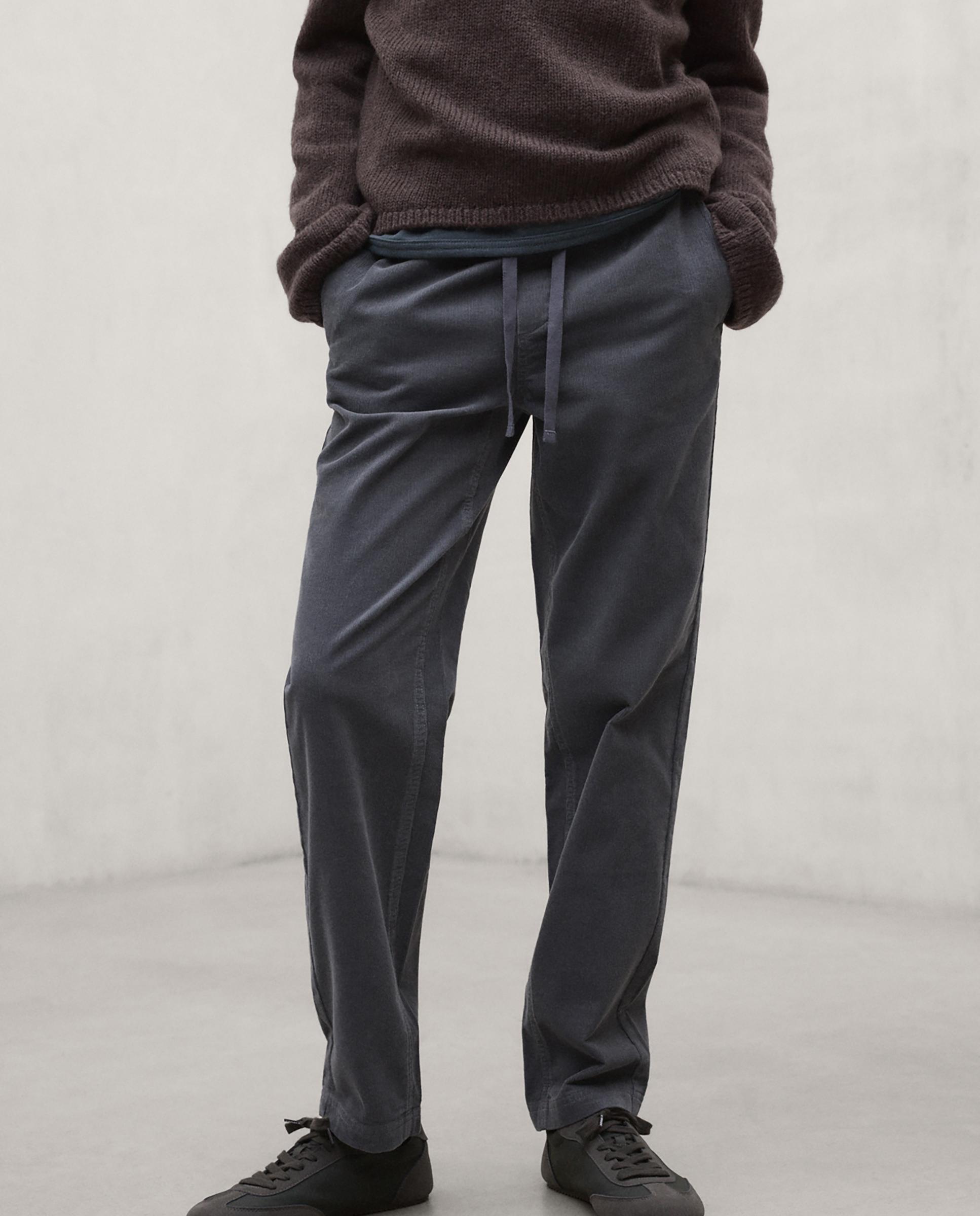 Pantalón recto de mujer de algodón orgánico pana sanz - Ecoalf - Gris cuarzo metalizado Gris cuarzo metalizado-1