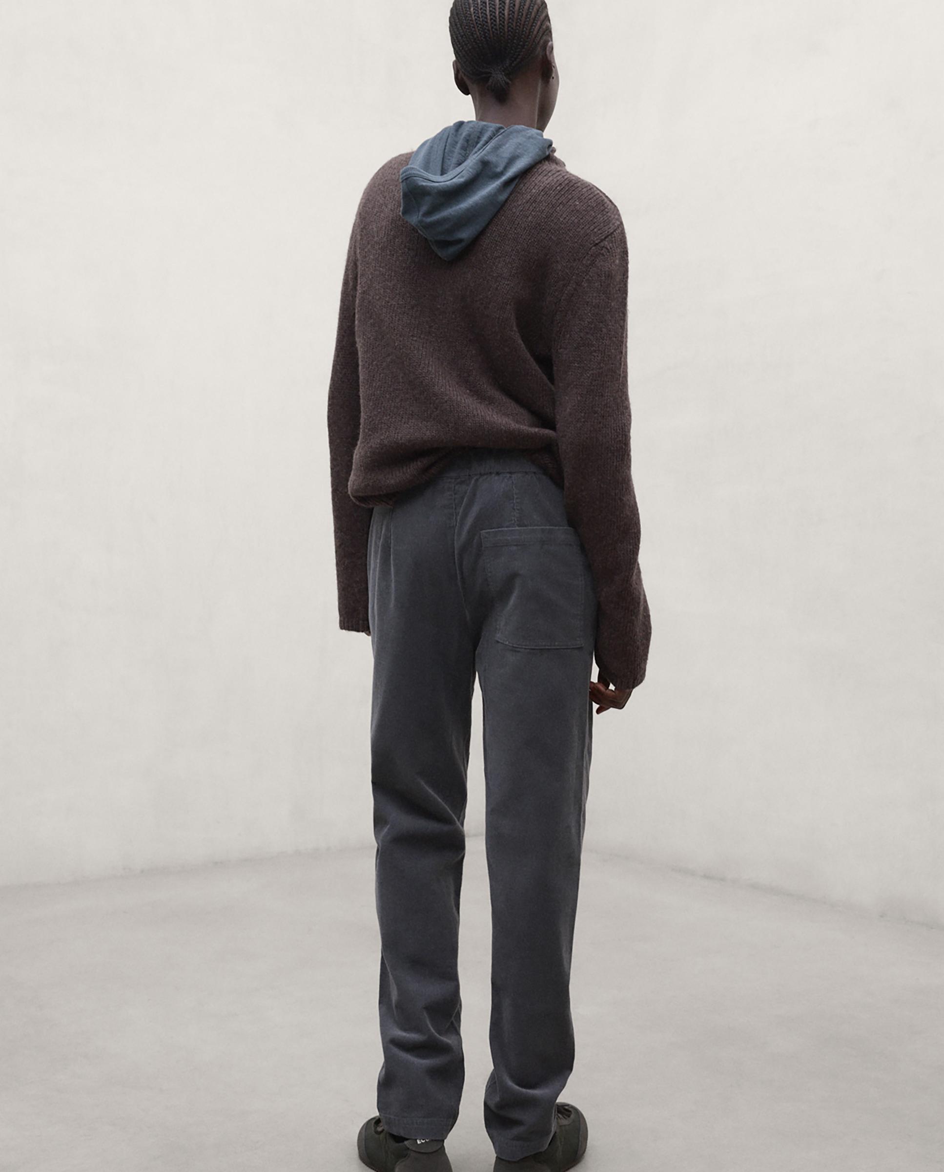 Pantalón recto de mujer de algodón orgánico pana sanz - Ecoalf - Gris cuarzo metalizado Gris cuarzo metalizado-3