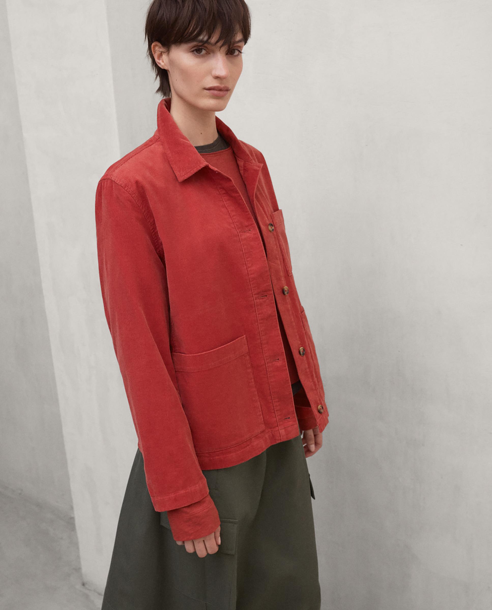Sobrecamisa de mujer becky con canesú en la espalda - Ecoalf - Naranja Naranja-1