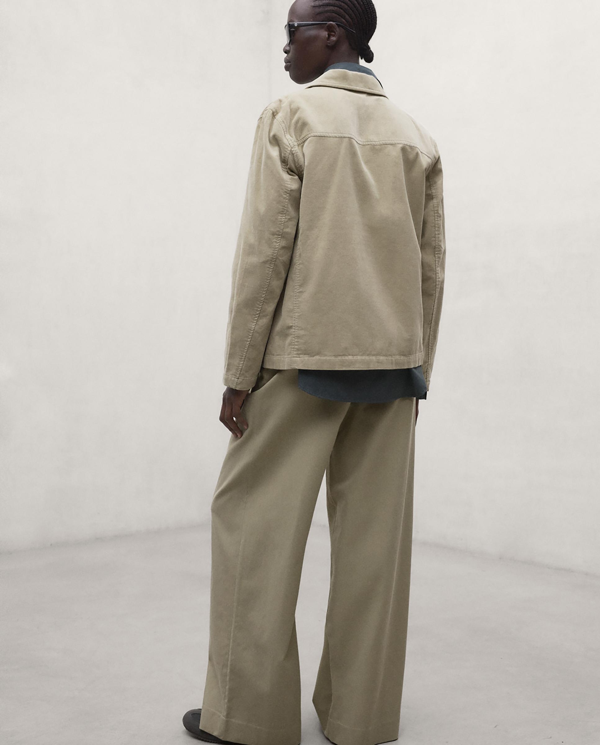 Sobrecamisa de mujer becky con canesú en la espalda - Ecoalf - Camel Camel-2