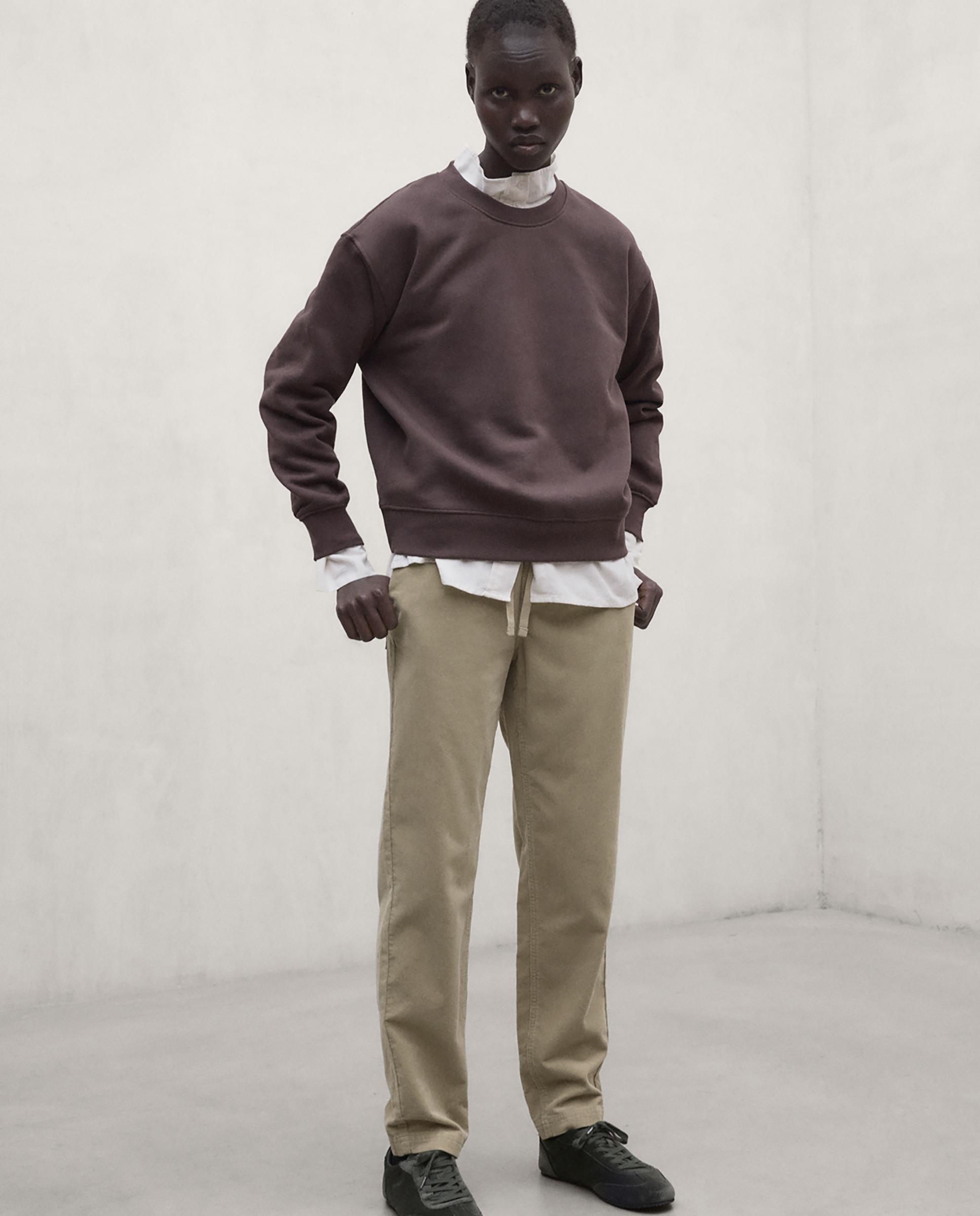 Pantalón recto de mujer de algodón orgánico pana sanz - Ecoalf - Camel Camel-1