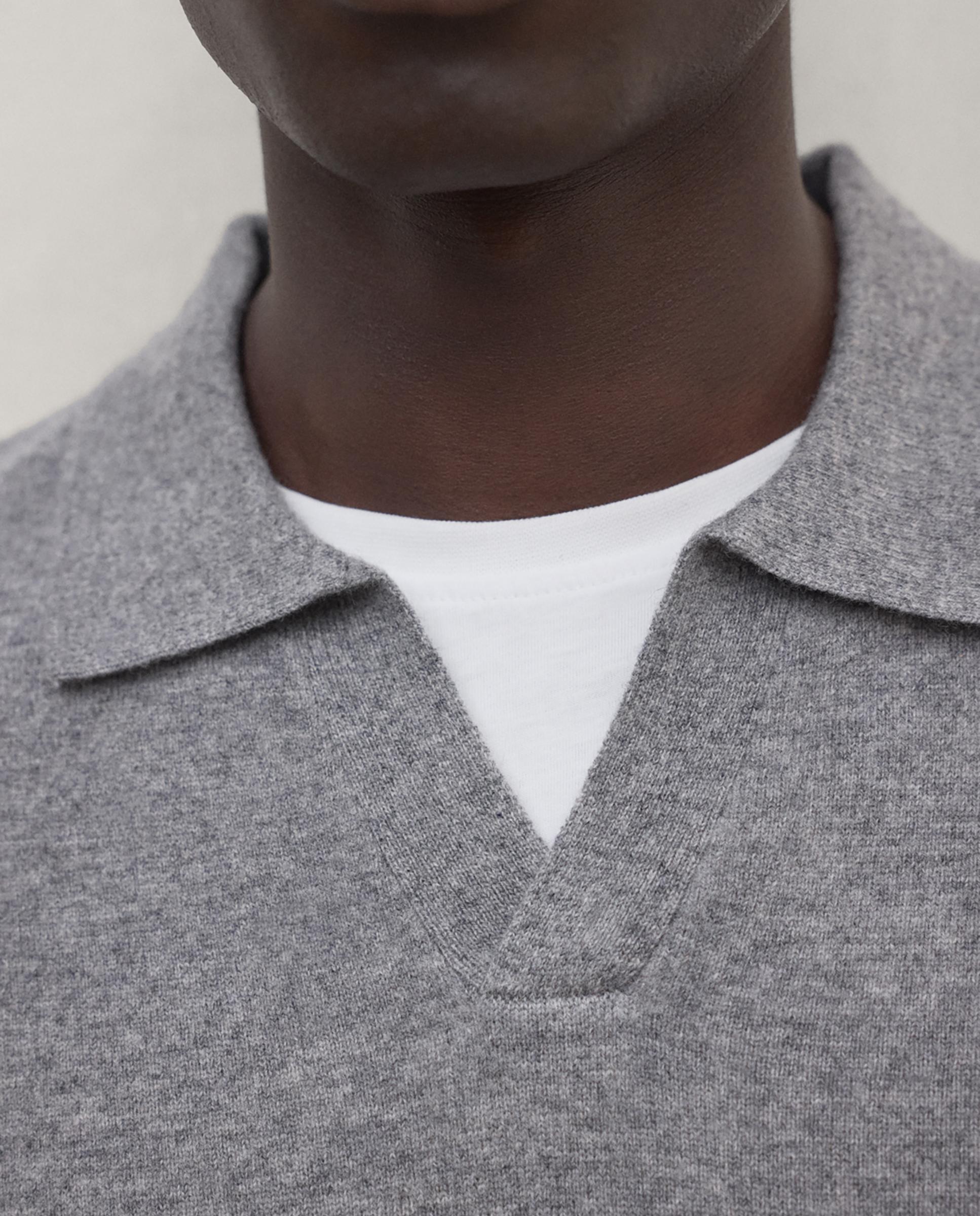 Imagen 3 de Jersey de hombre lana mopane con cuello camisero - Ecoalf - Gris Gris