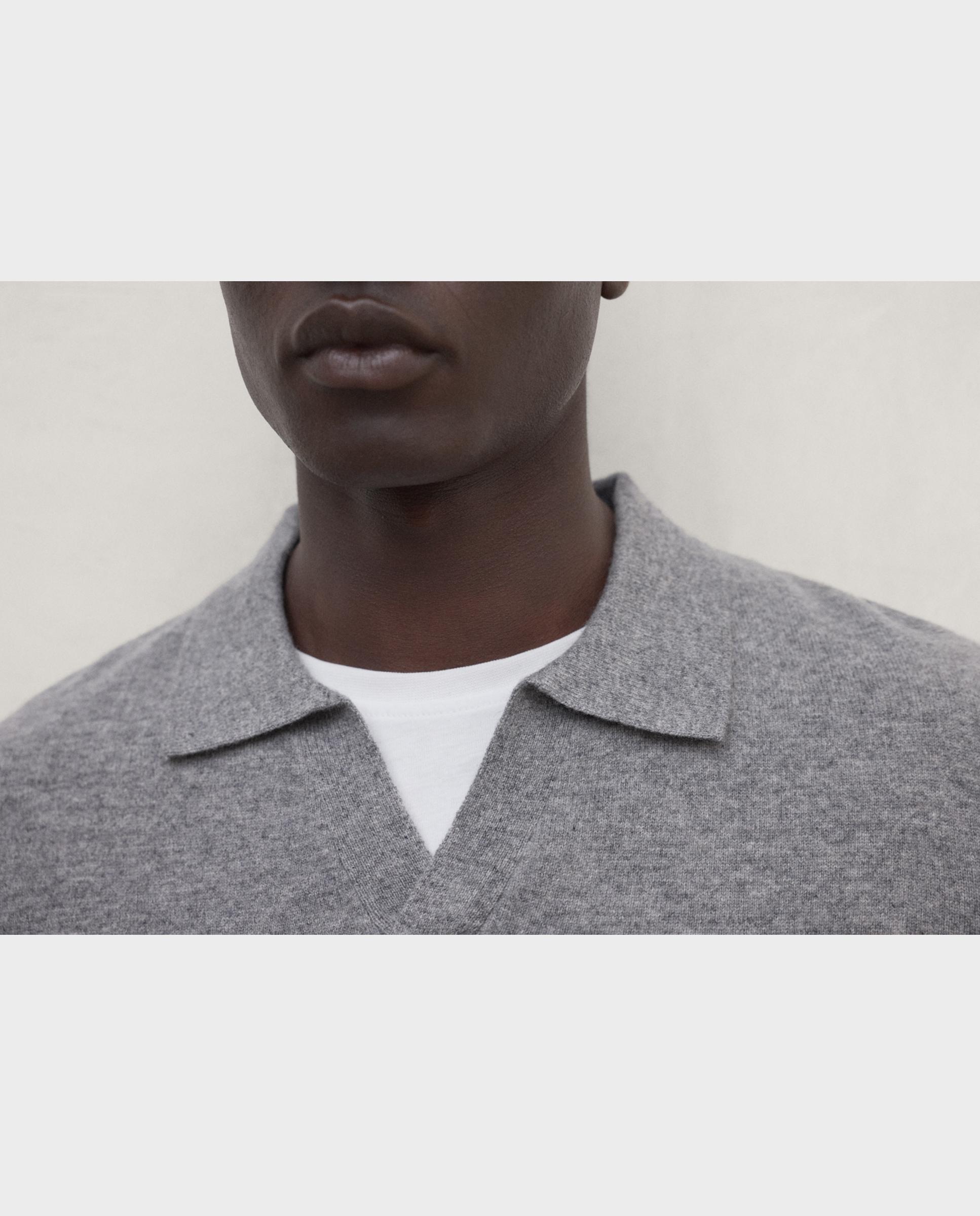 Imagen 4 de Jersey de hombre lana mopane con cuello camisero - Ecoalf - Gris Gris