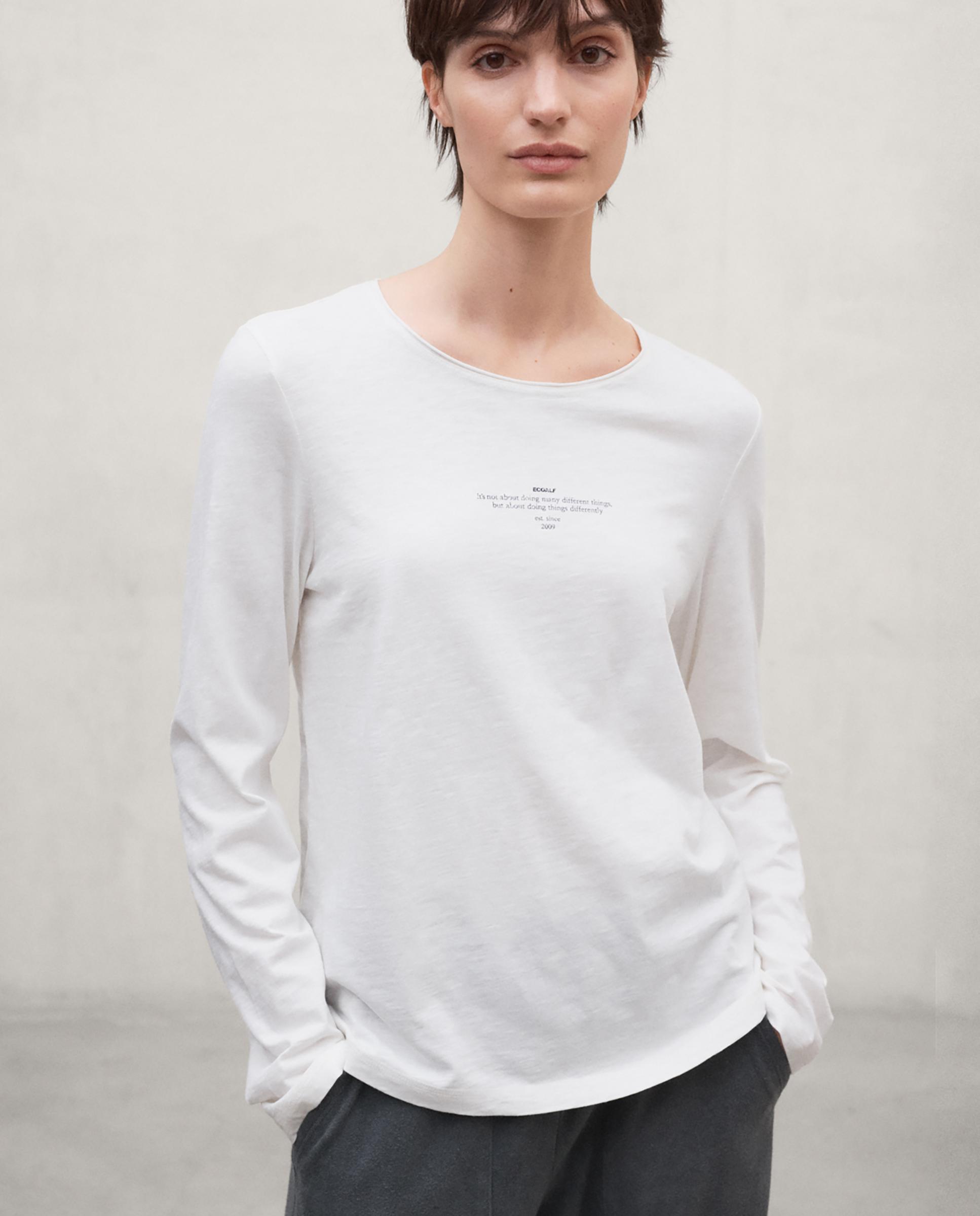 Camiseta de mujer de algodón regenerativo novar - Ecoalf - Blanco Blanco-1