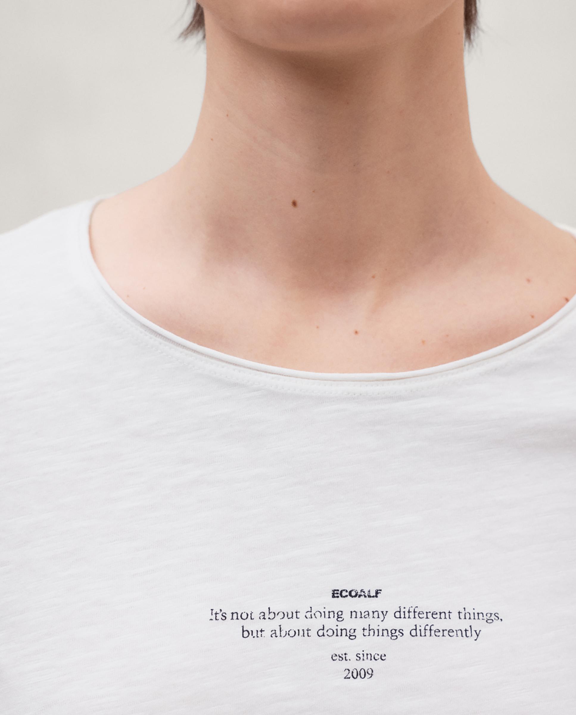 Camiseta de mujer de algodón regenerativo novar - Ecoalf - Blanco Blanco-4